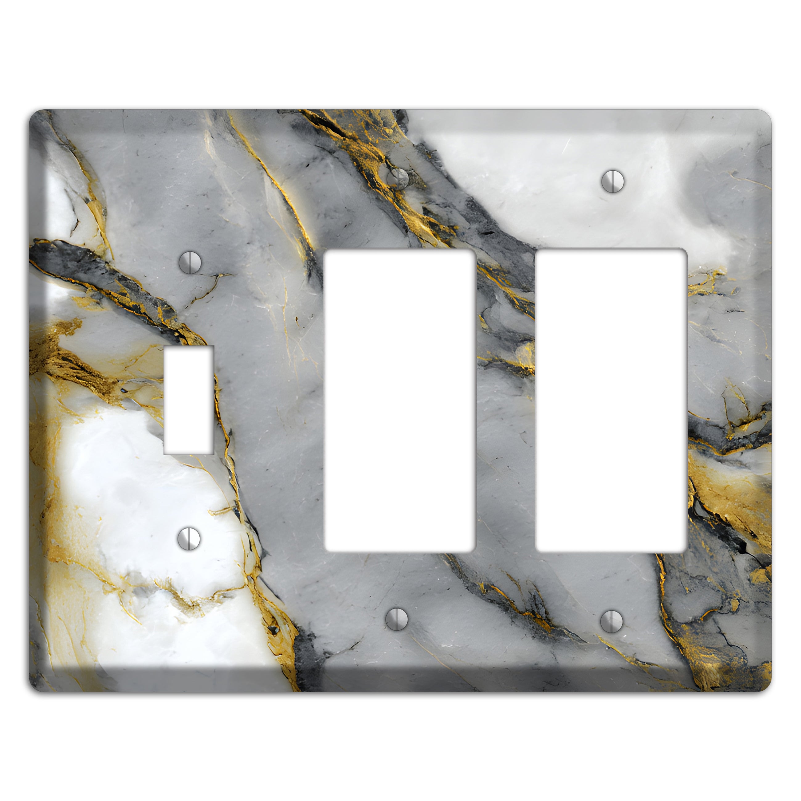 Finlandia Marble Toggle / 2 Rocker Wallplate