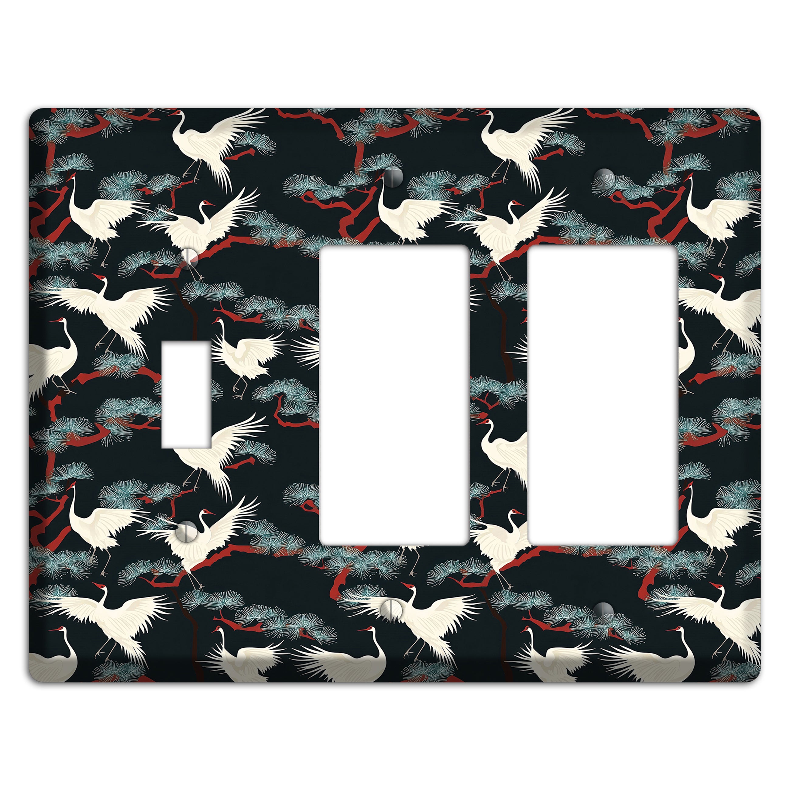 Obsidian Pine Vigil Toggle / 2 Rocker Wallplate