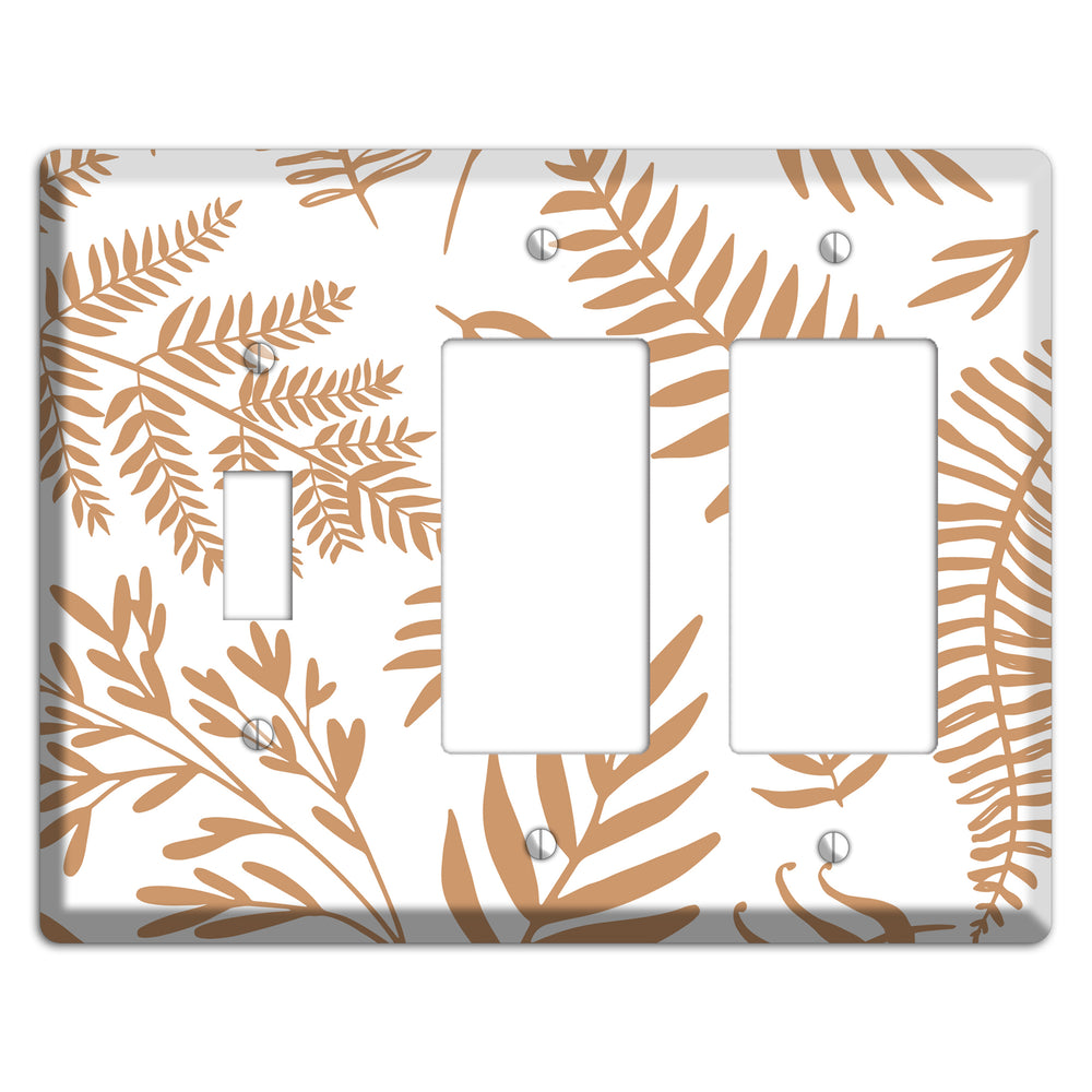 Scattered Fronds Toggle / 2 Rocker Wallplate