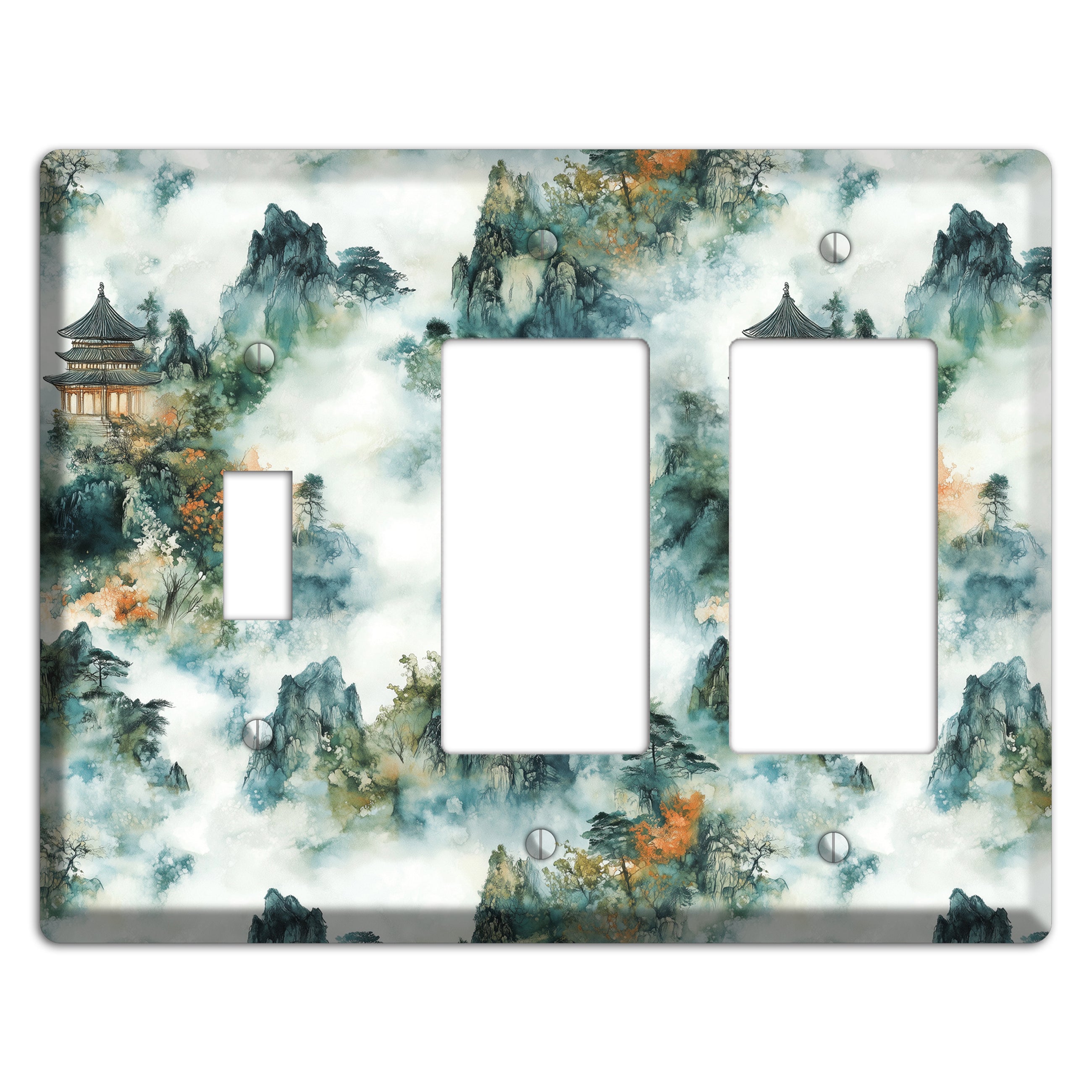 Pavilions in the Mist Toggle / 2 Rocker Wallplate