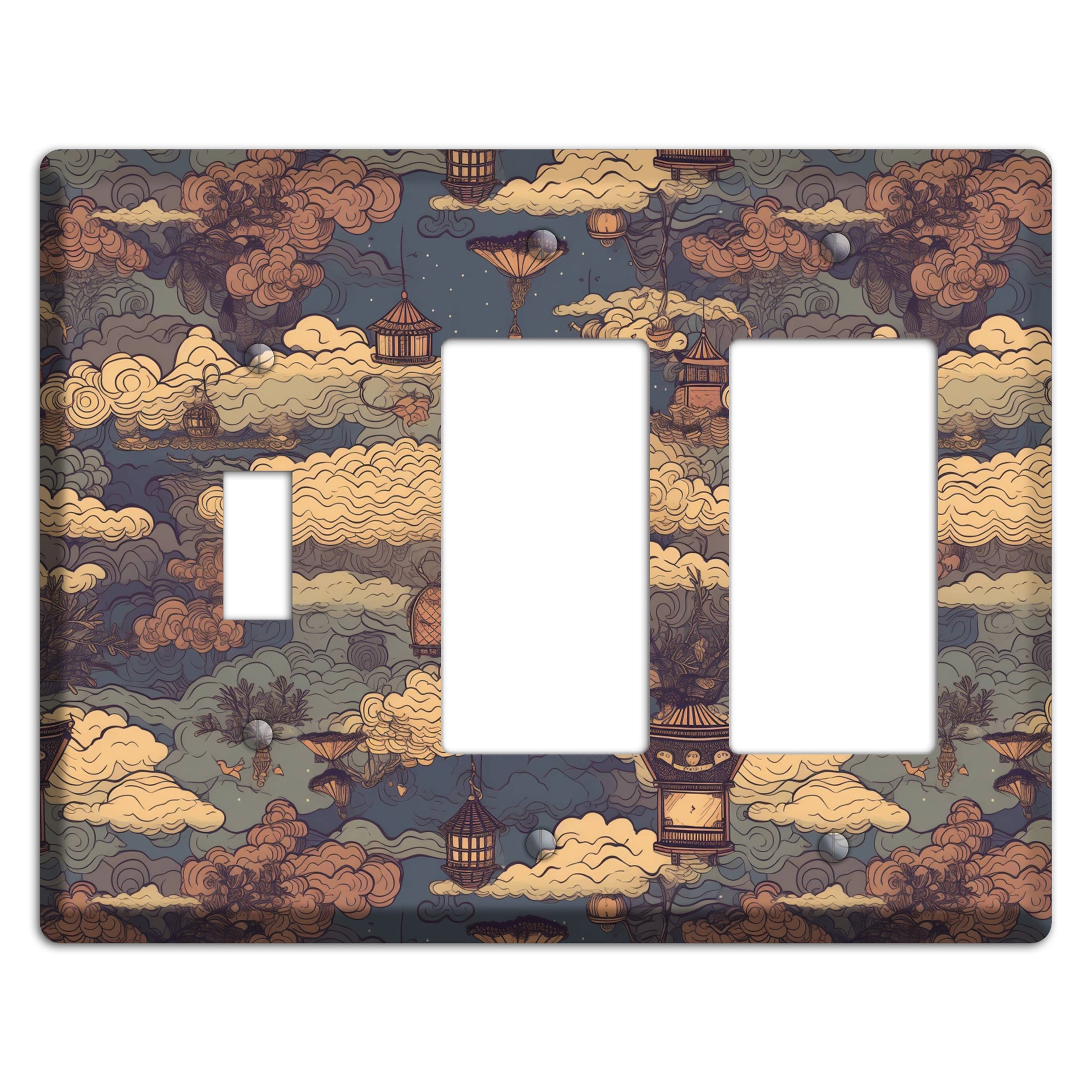 Lantern Sky Realm Toggle / 2 Rocker Wallplate