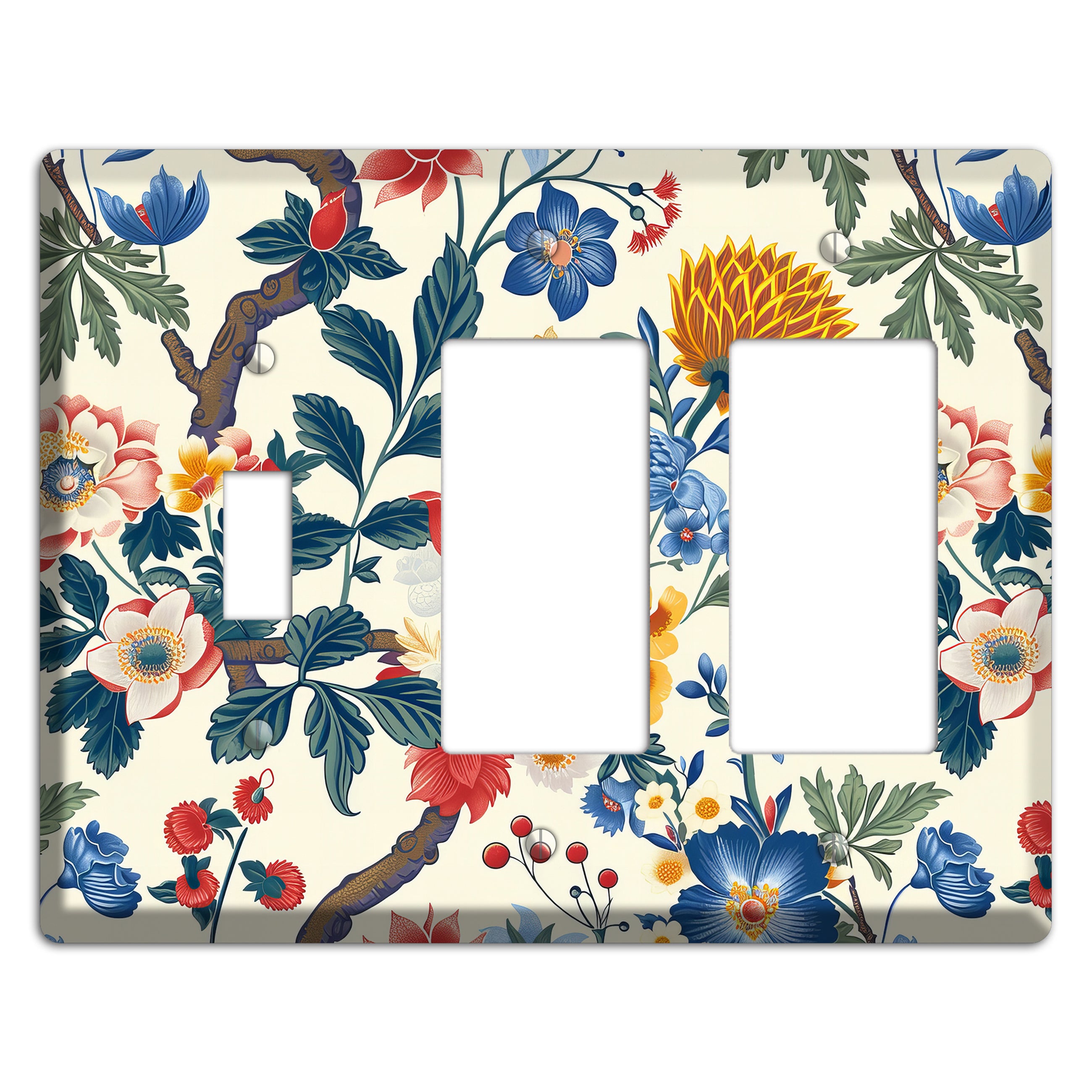 Cottage Garden Reverie Toggle / 2 Rocker Wallplate