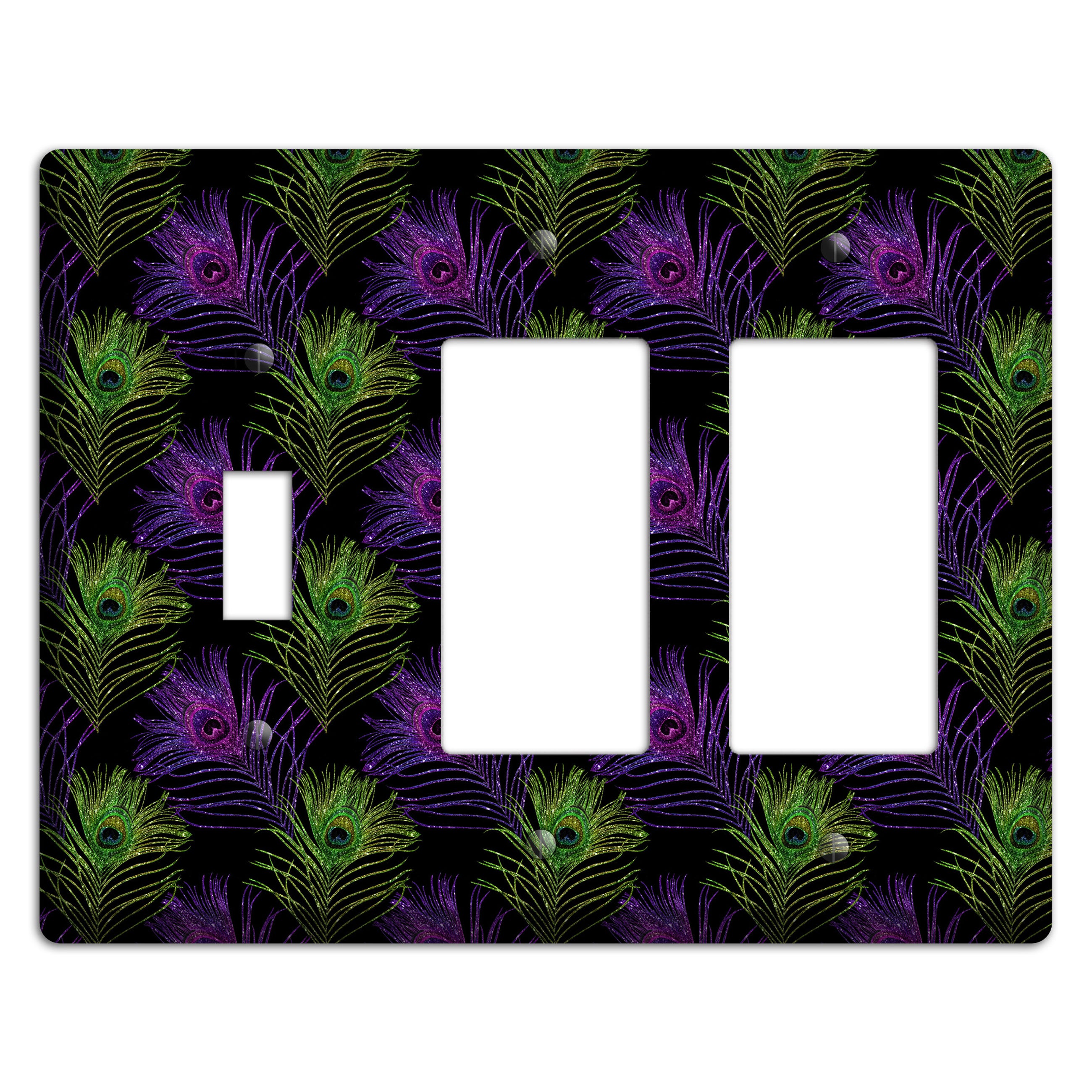 Feathers of the Fête Toggle / 2 Rocker Wallplate