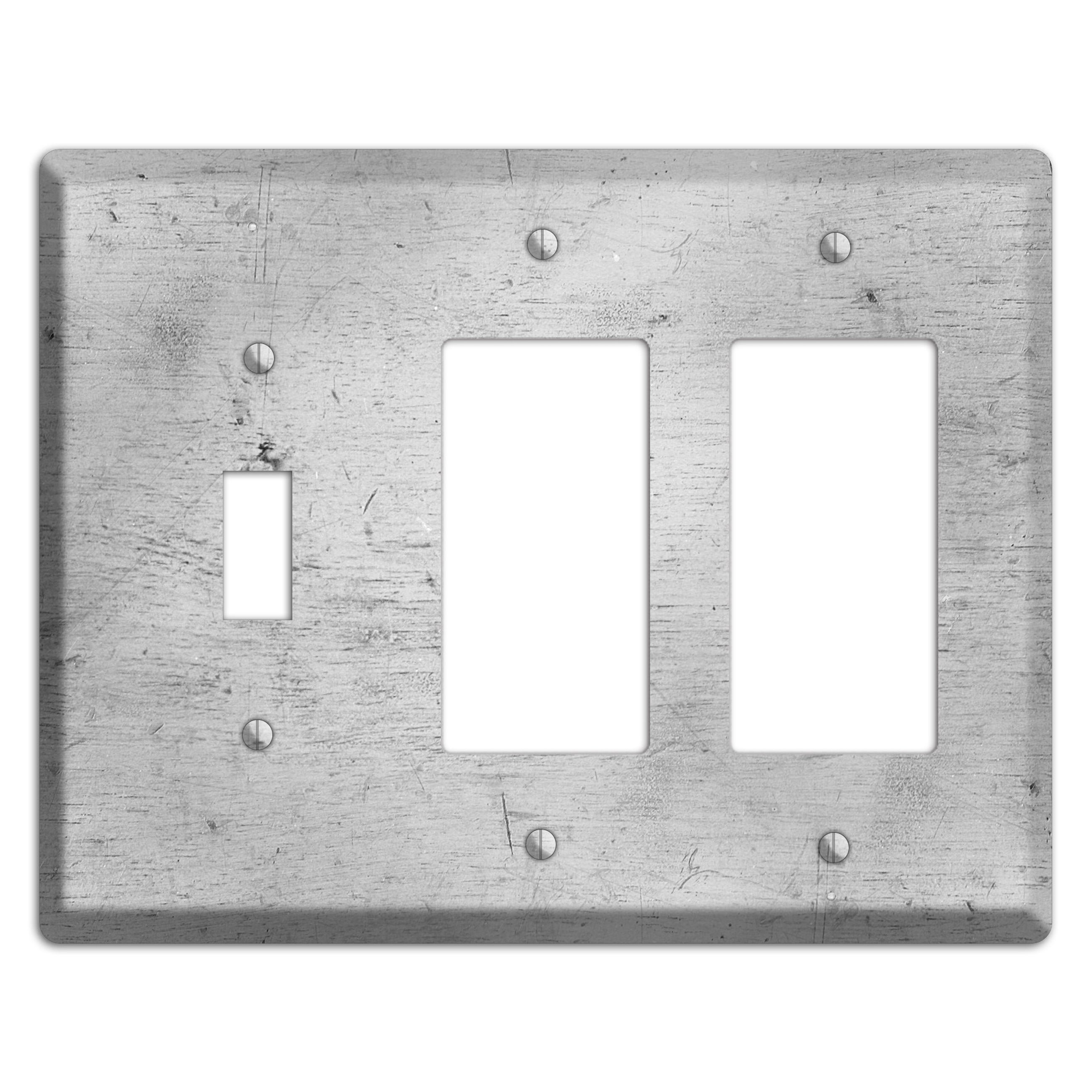 Silver Deck Toggle / 2 Rocker Wallplate