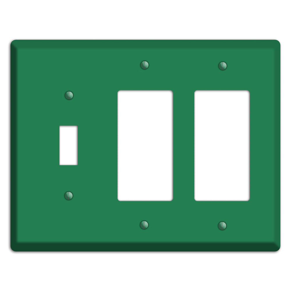 Baxter Simply Green Toggle / 2 Rocker Wallplate
