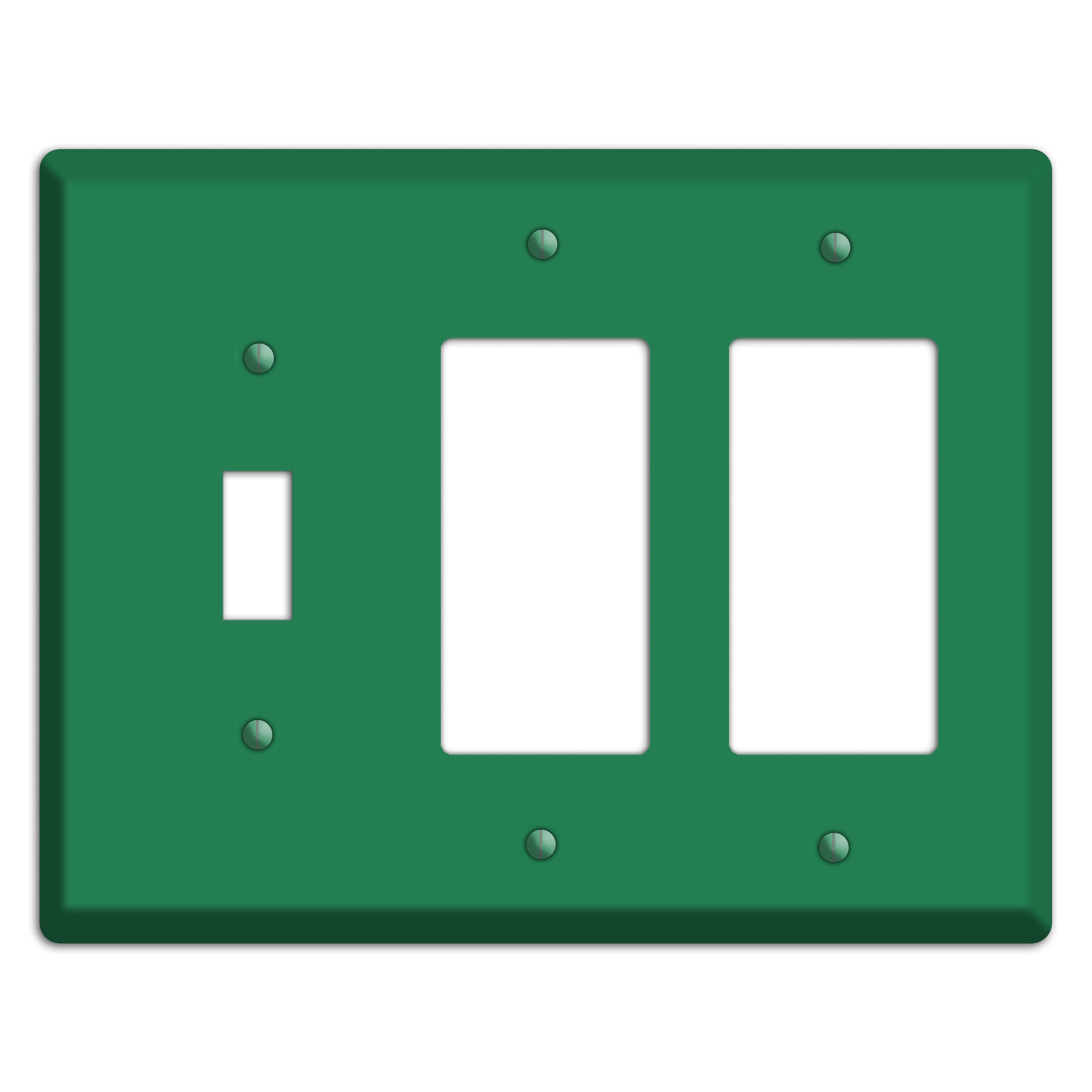 Baxter Simply Green Toggle / 2 Rocker Wallplate