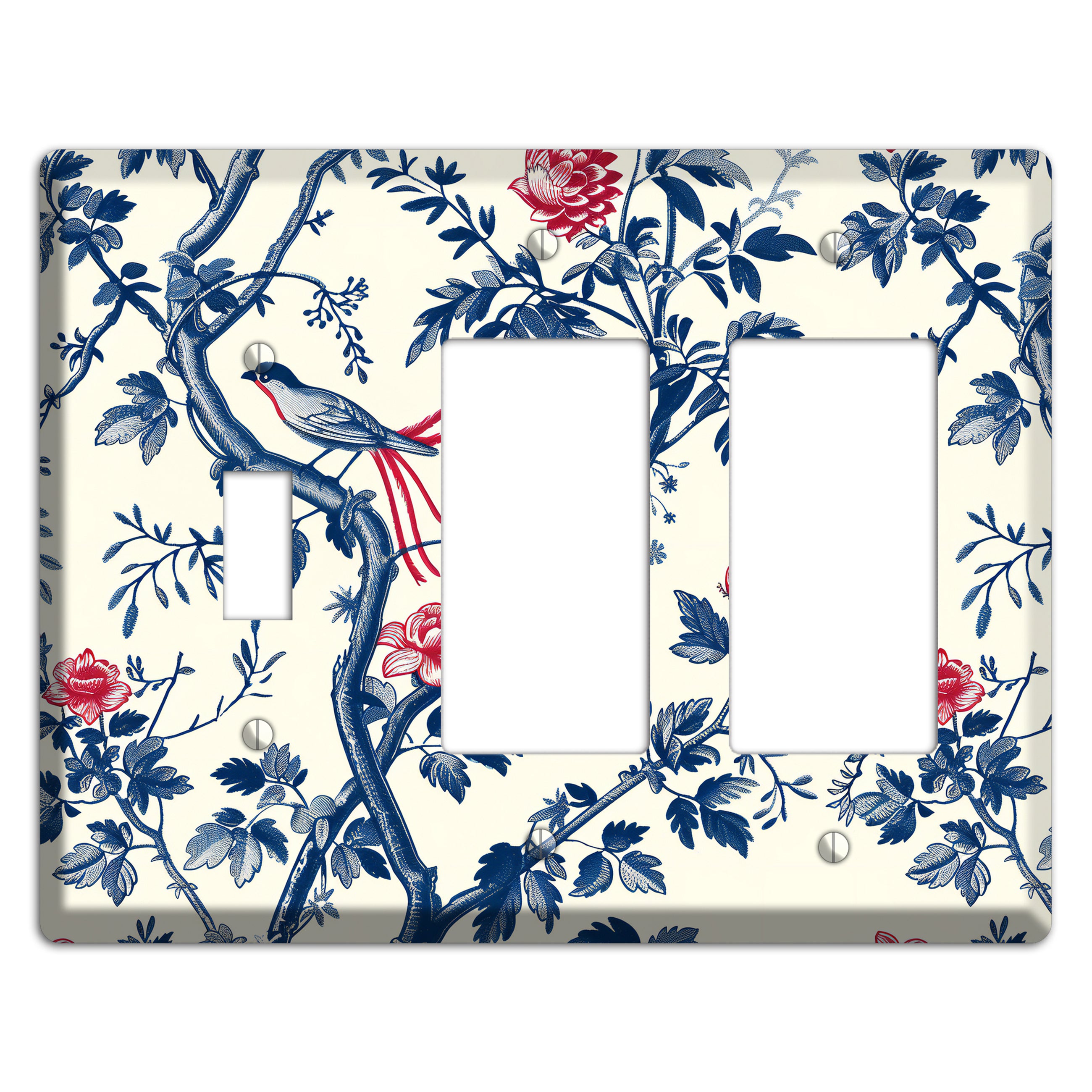 Crimson Wing Reverie Toggle / 2 Rocker Wallplate