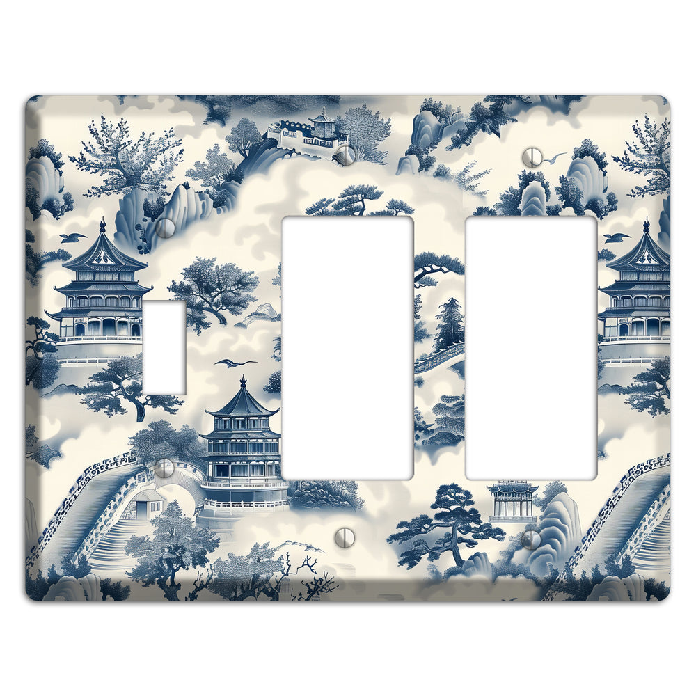 Imperial Mist Toggle / 2 Rocker Wallplate