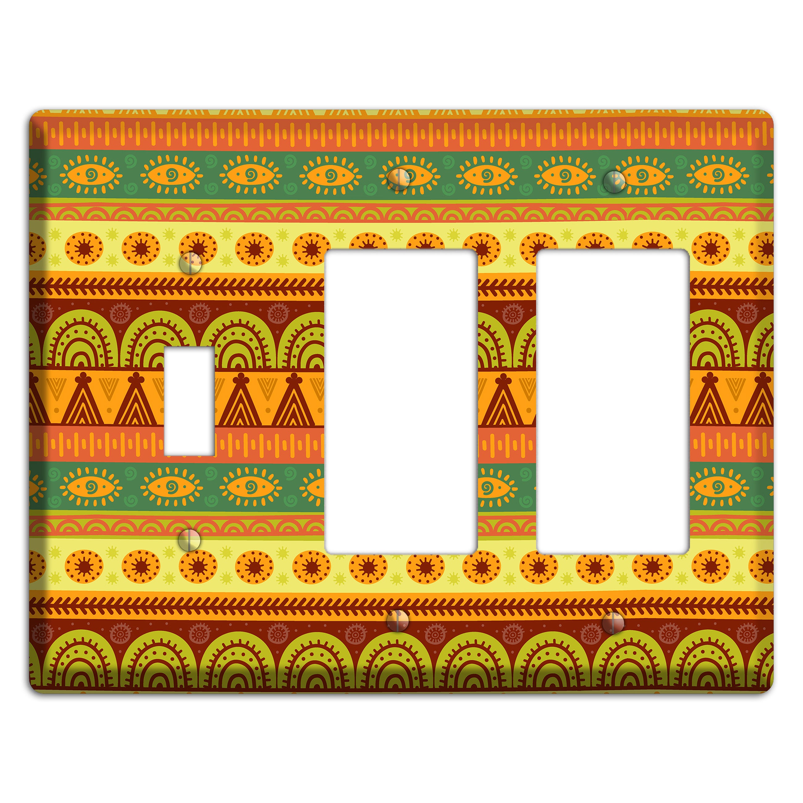 Ethnic Harmony Toggle / 2 Rocker Wallplate