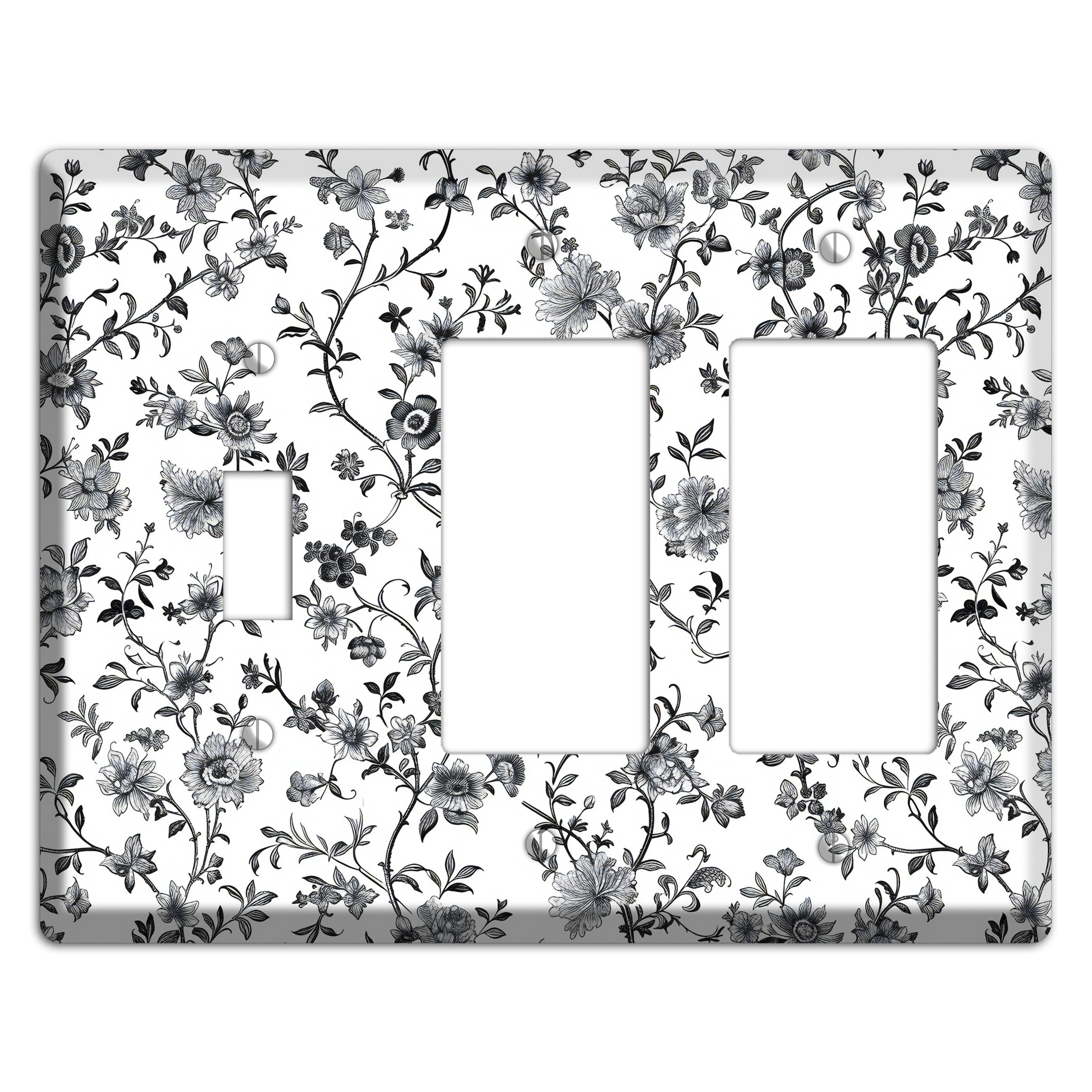 Ink & Ivory Thicket Toggle / 2 Rocker Wallplate