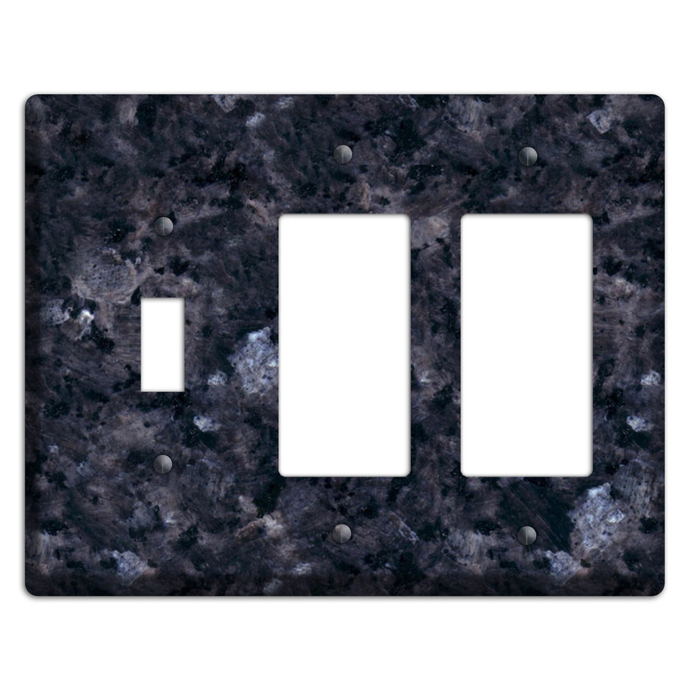 Blue Pearl Granite Toggle / 2 Rocker Wallplate