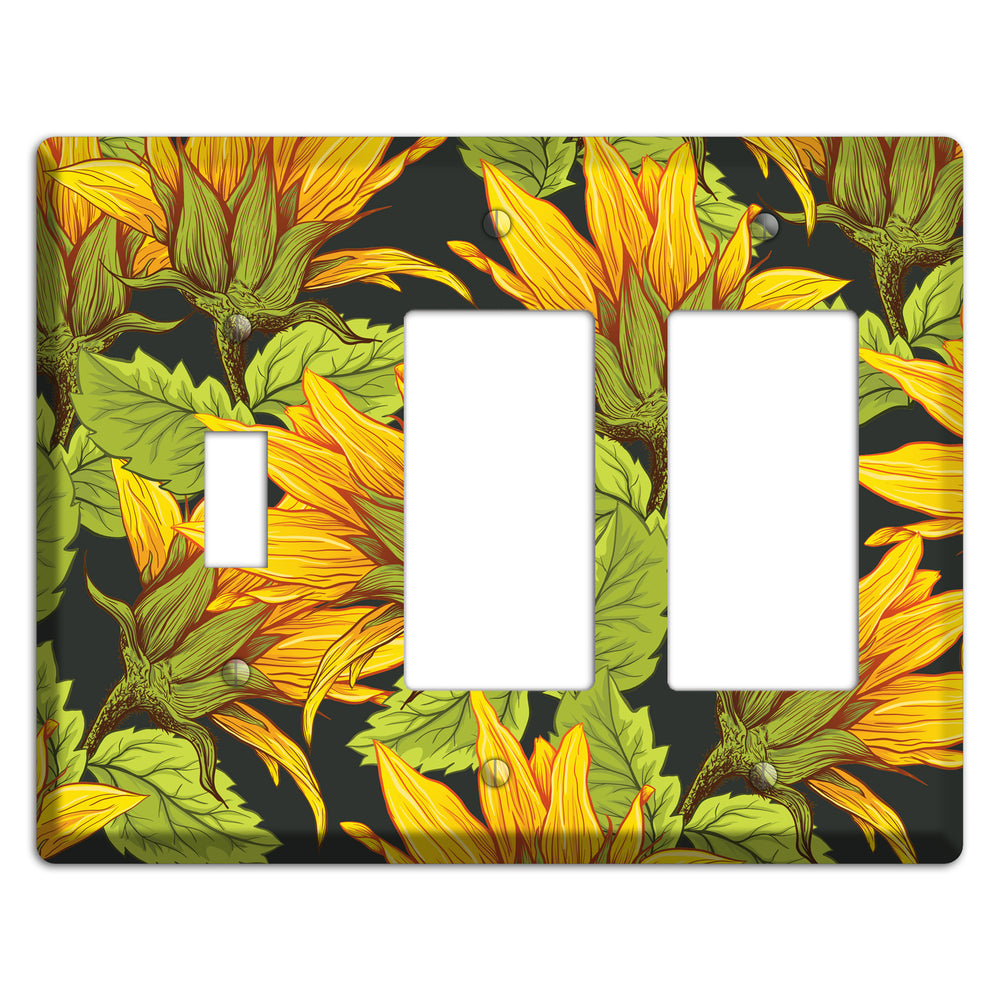 Gilded Bloom Tangle Toggle / 2 Rocker Wallplate