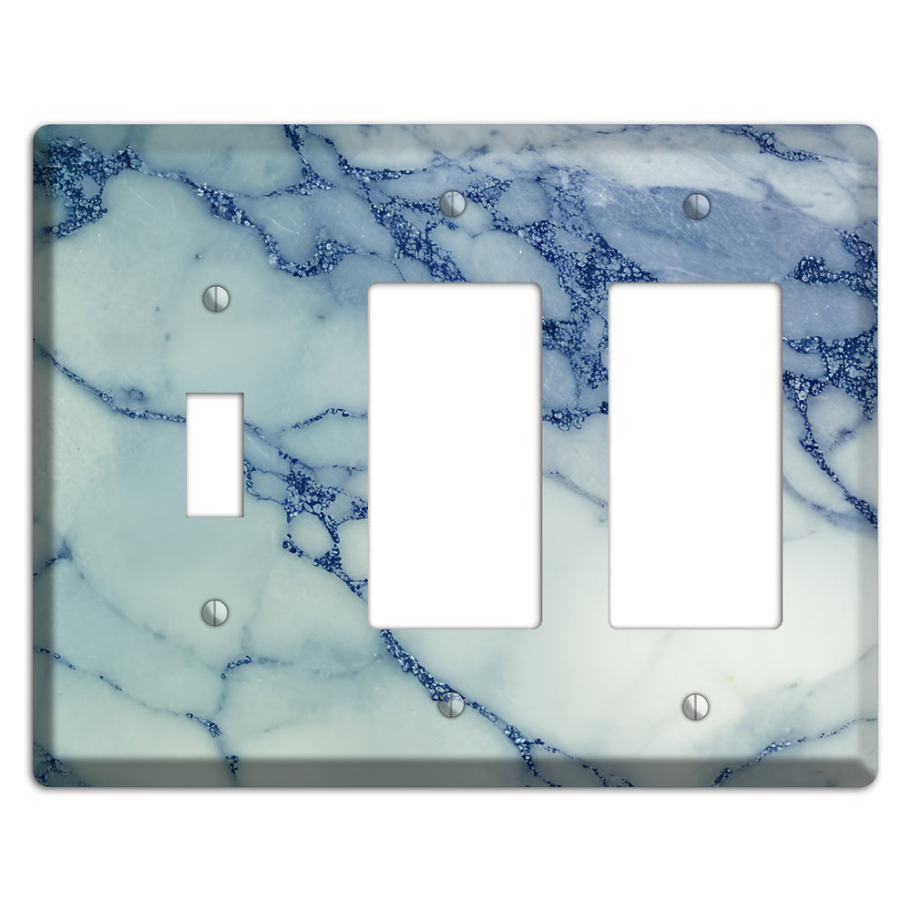 Opal marble Toggle / 2 Rocker Wallplate