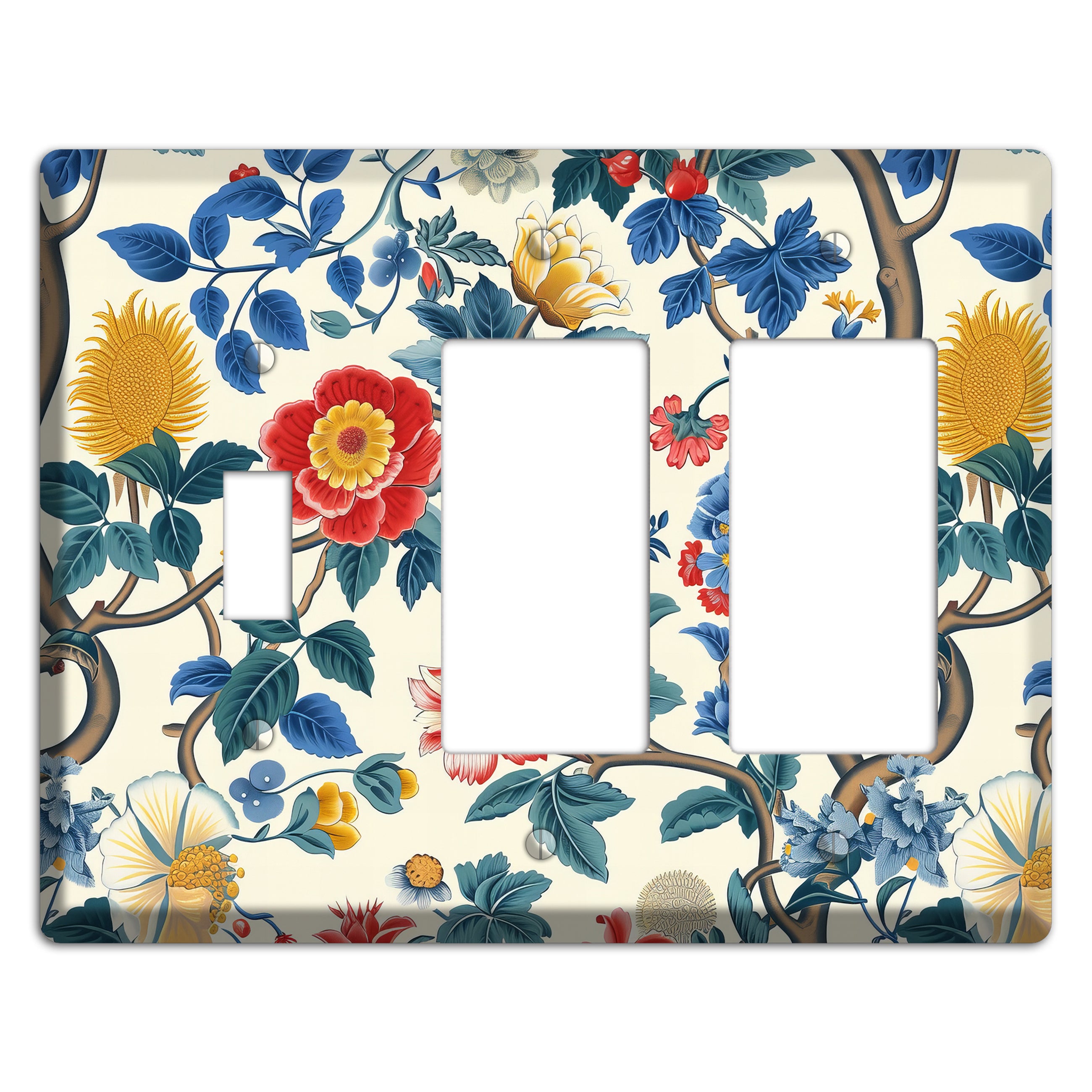 Tangled Bloom Tapestry Toggle / 2 Rocker Wallplate