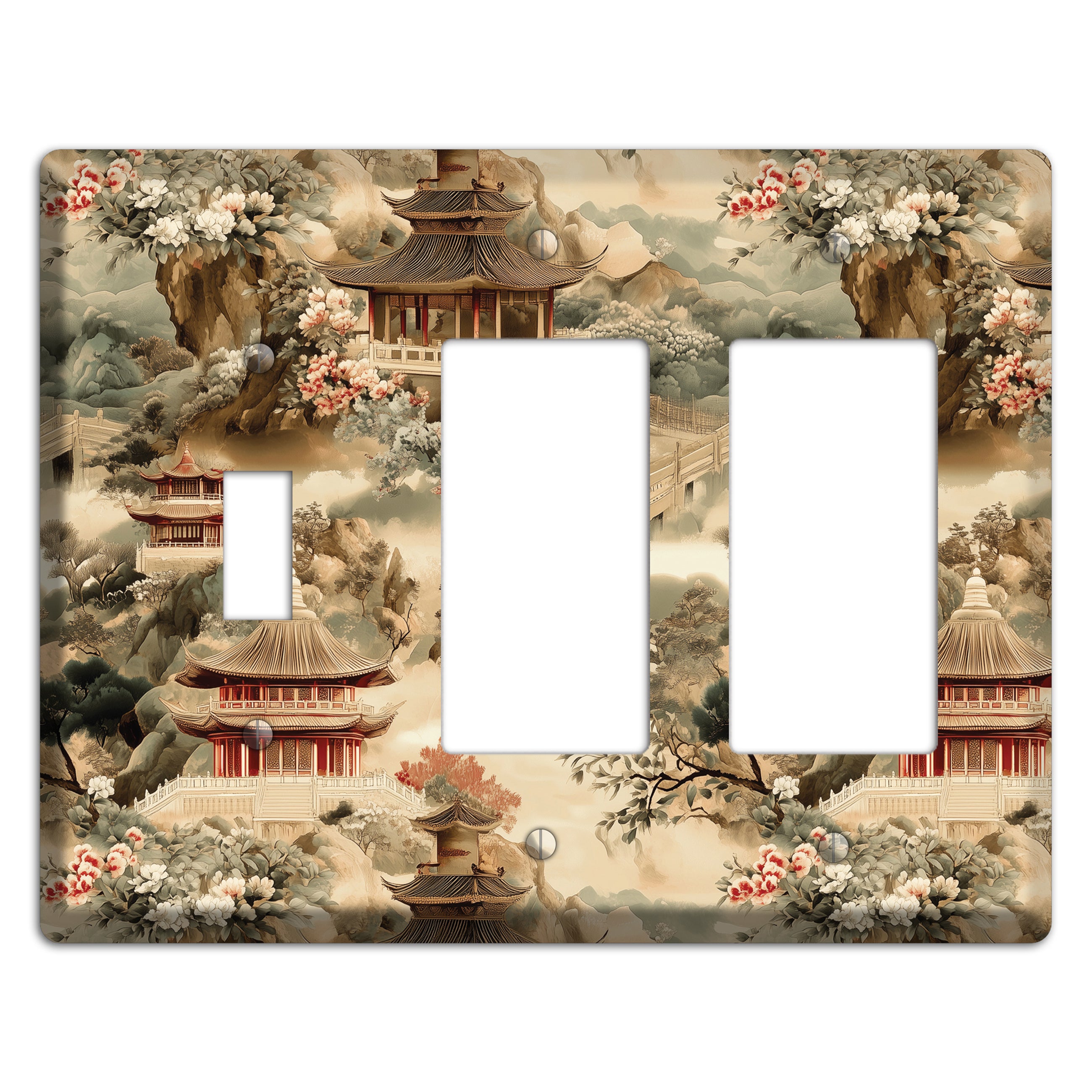 Jade Mountain Reverie Toggle / 2 Rocker Wallplate