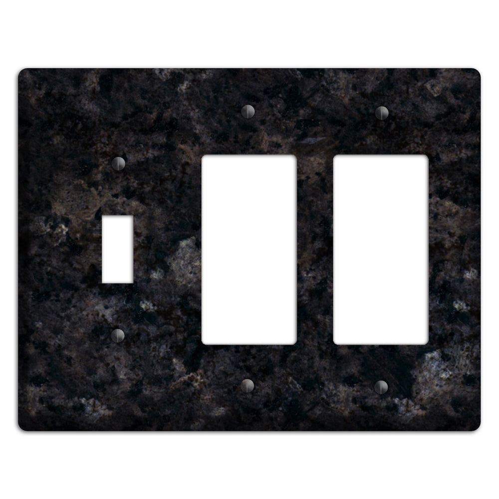 Ubatuba Granite Toggle / 2 Rocker Wallplate