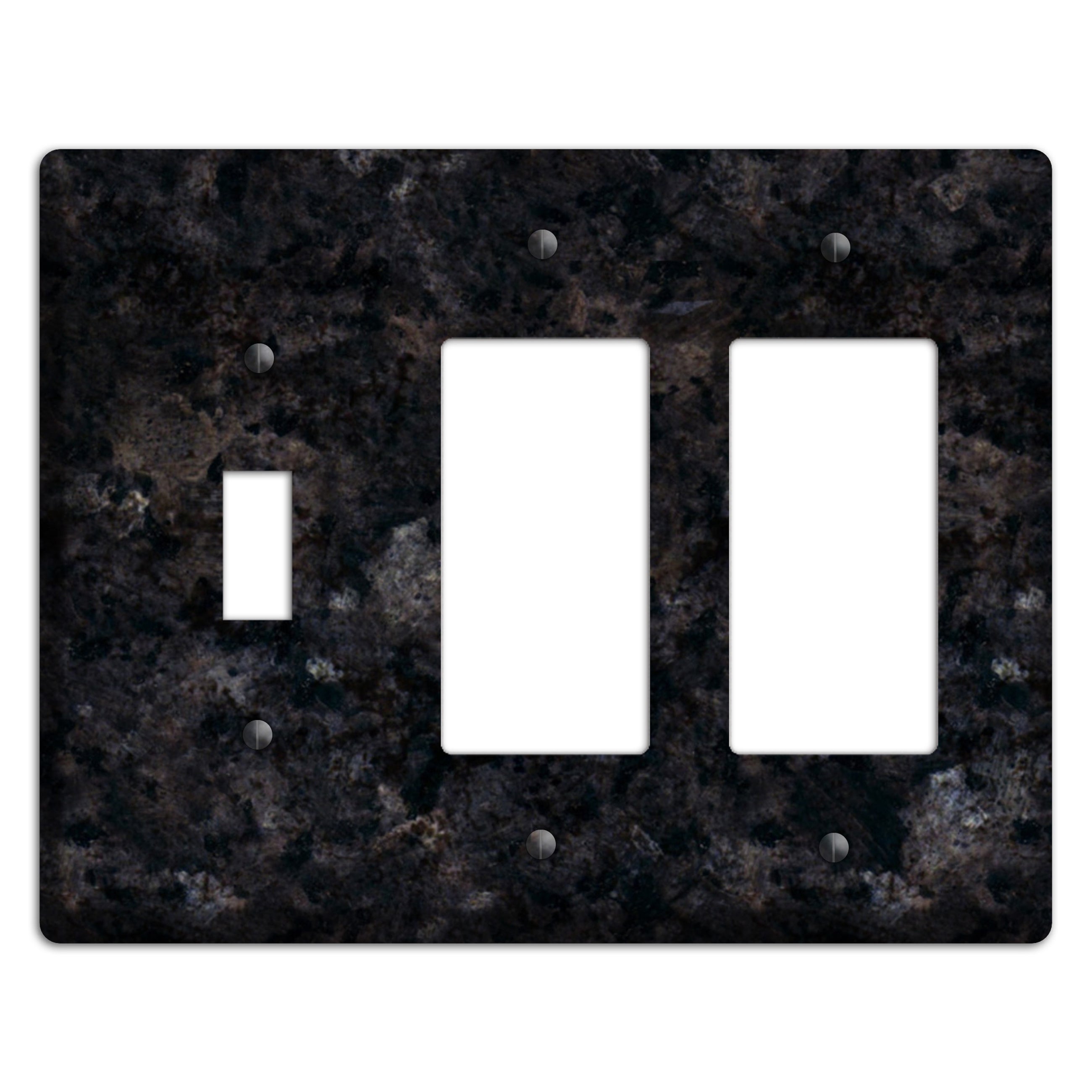 Ubatuba Granite Toggle / 2 Rocker Wallplate