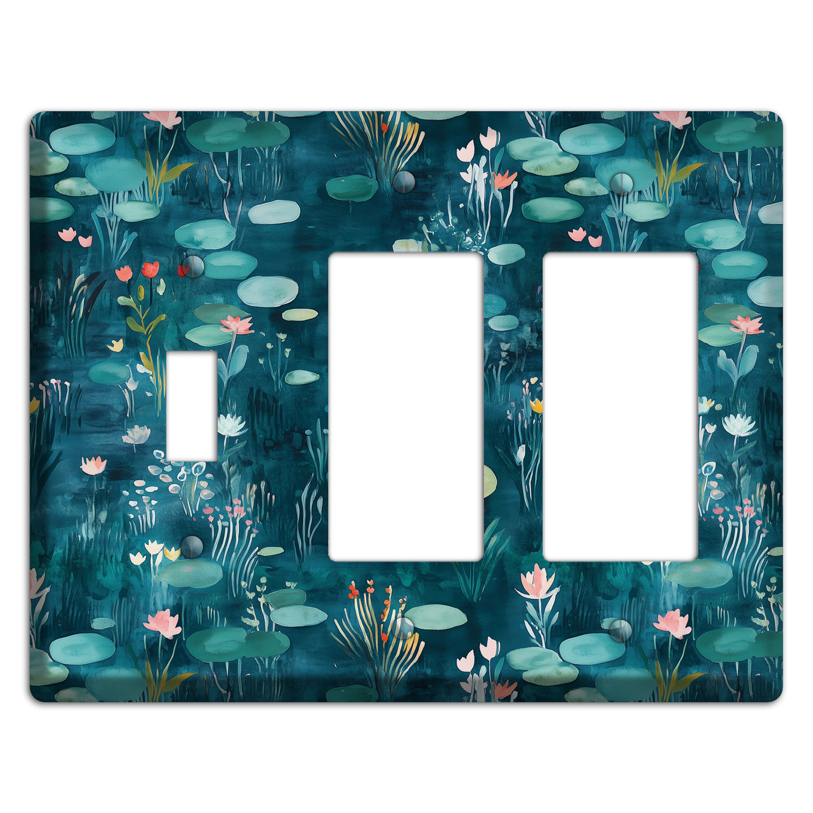 Lily Pond Reverie Toggle / 2 Rocker Wallplate