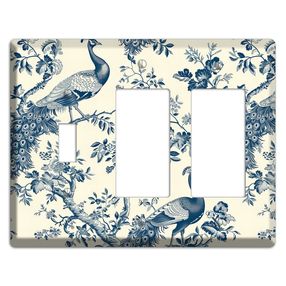 Peacock Court Toggle / 2 Rocker Wallplate