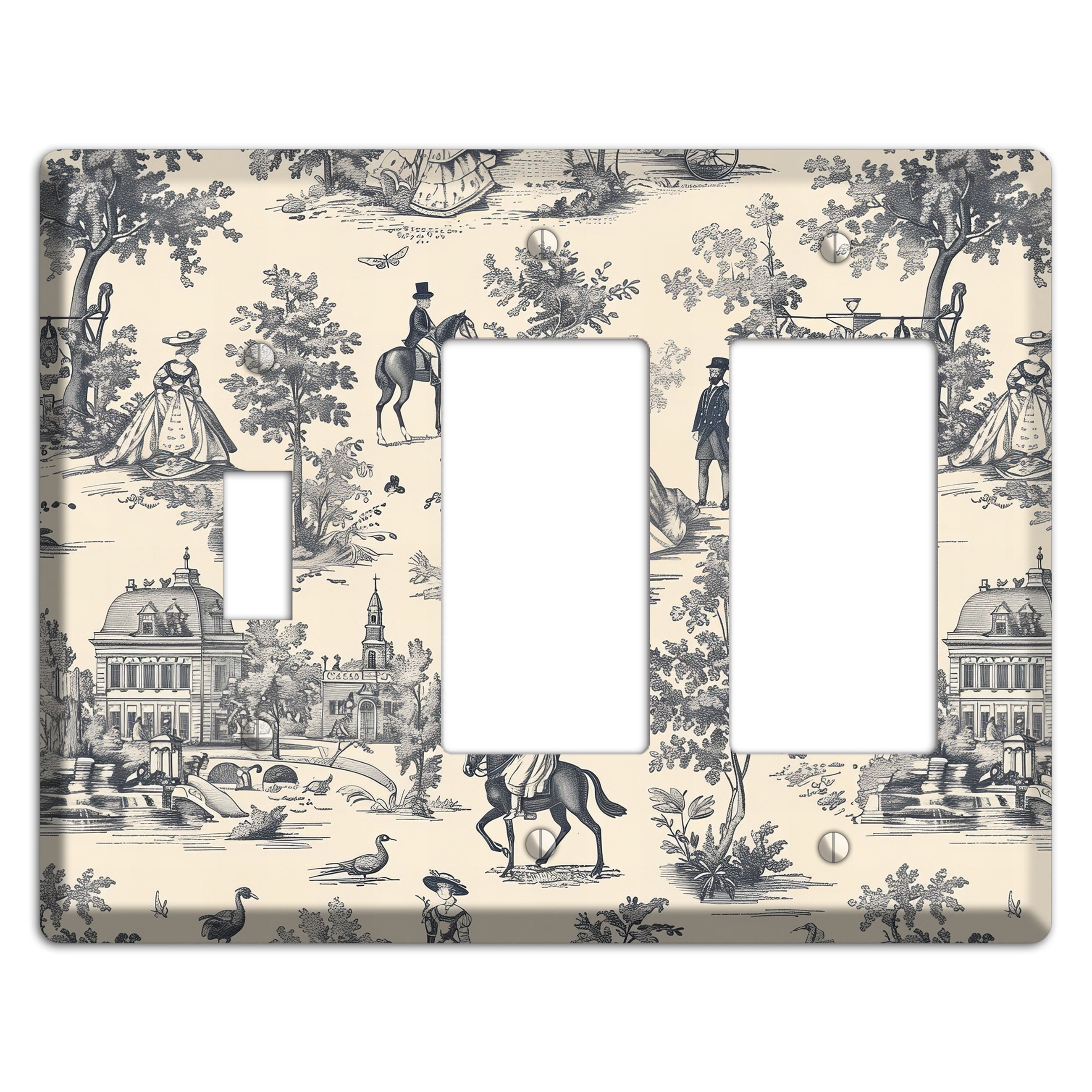 Country Estate Promenade Toggle / 2 Rocker Wallplate