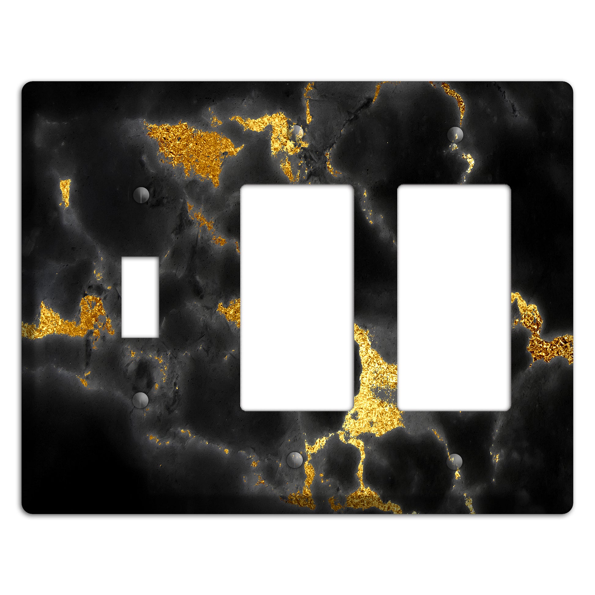 Equator Marble Toggle / 2 Rocker Wallplate