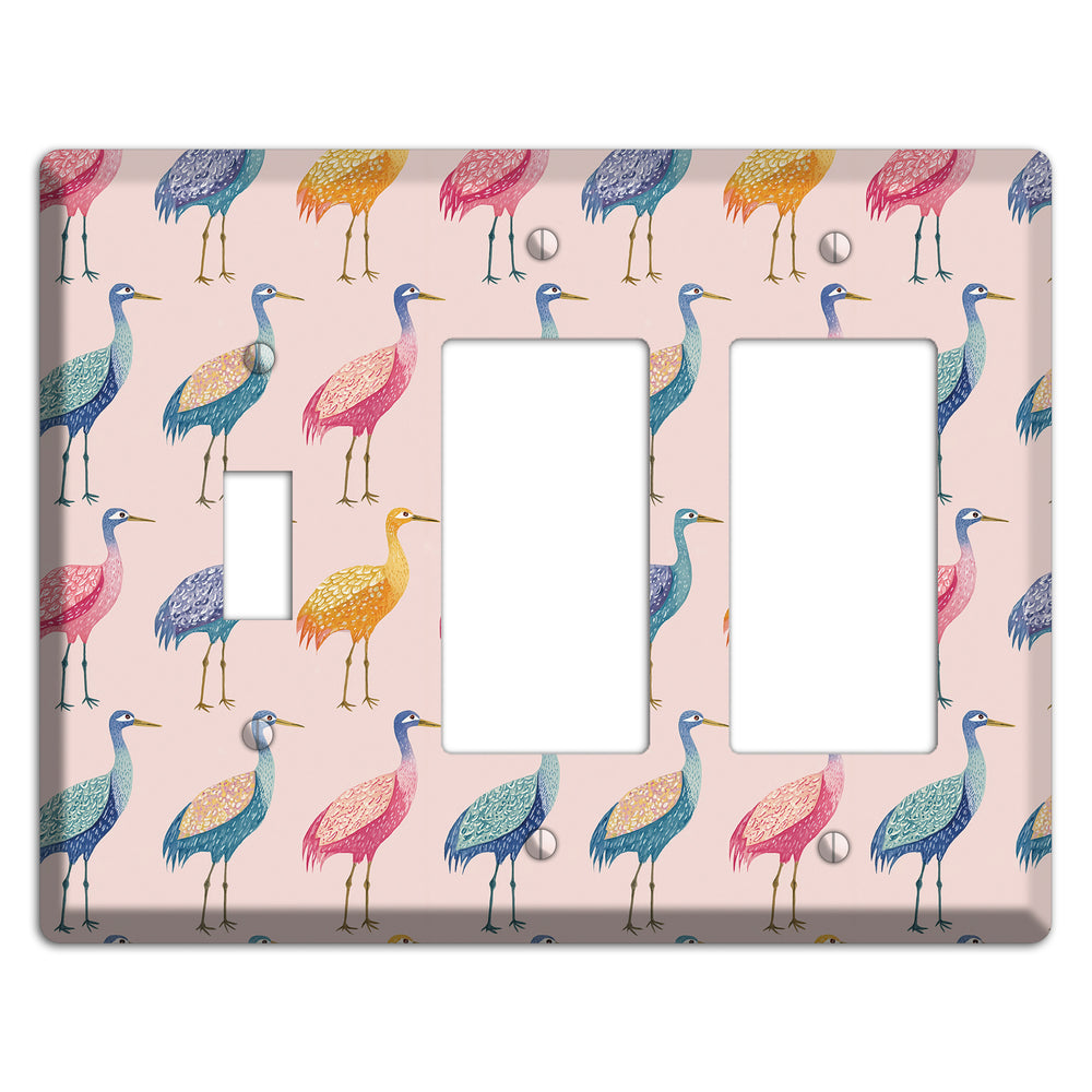 Rainbow Marsh Parade Toggle / 2 Rocker Wallplate