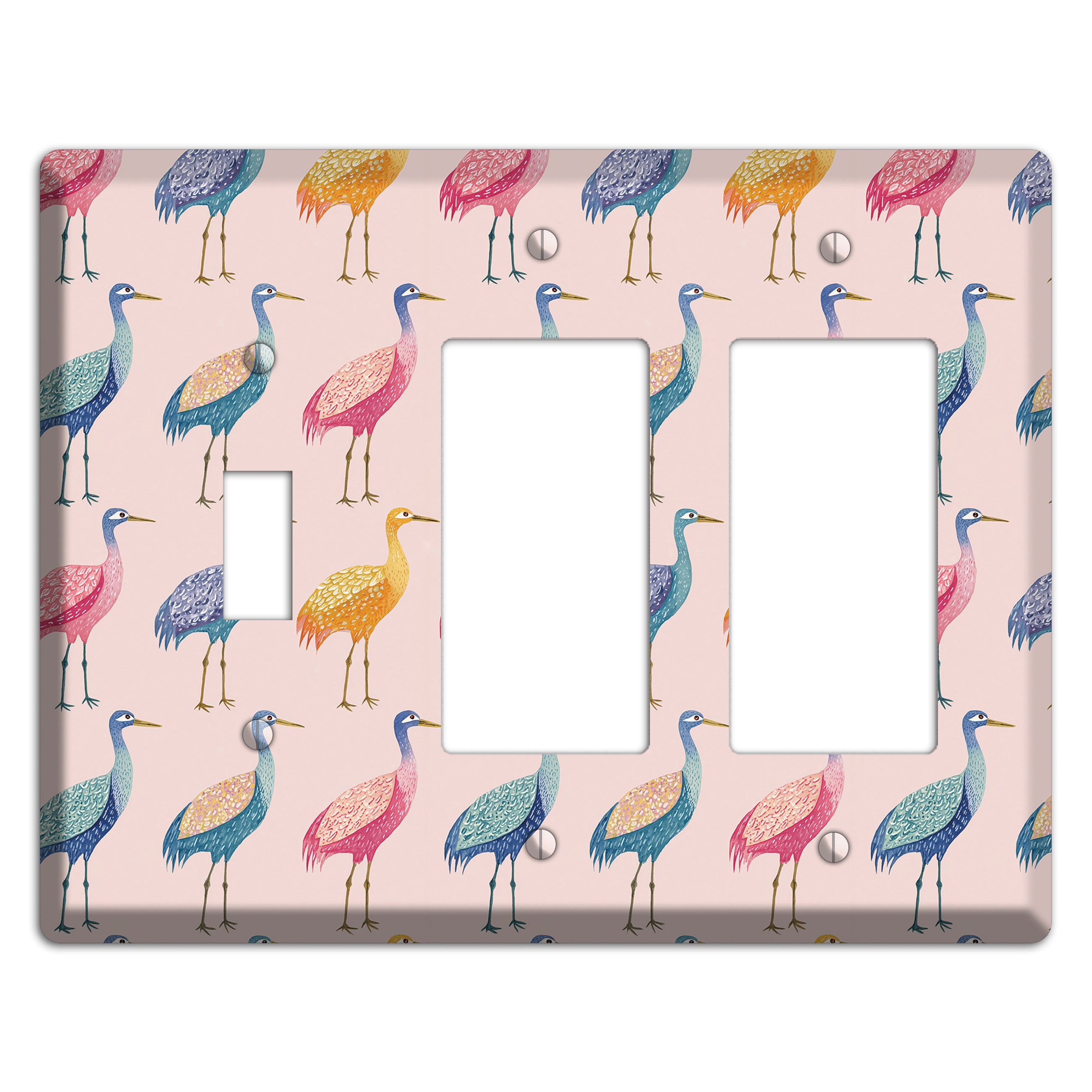 Rainbow Marsh Parade Toggle / 2 Rocker Wallplate