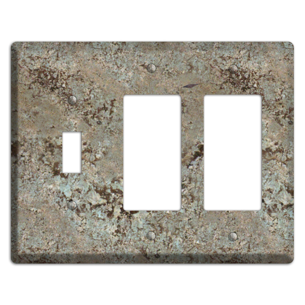 Delicatus White Granite Toggle / 2 Rocker Wallplate