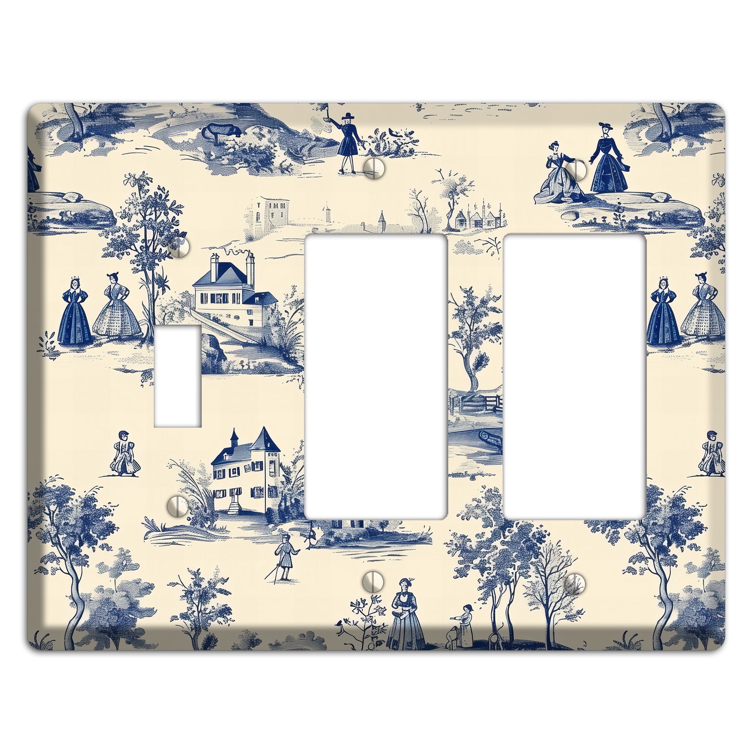 Pastoral Letter Toggle / 2 Rocker Wallplate