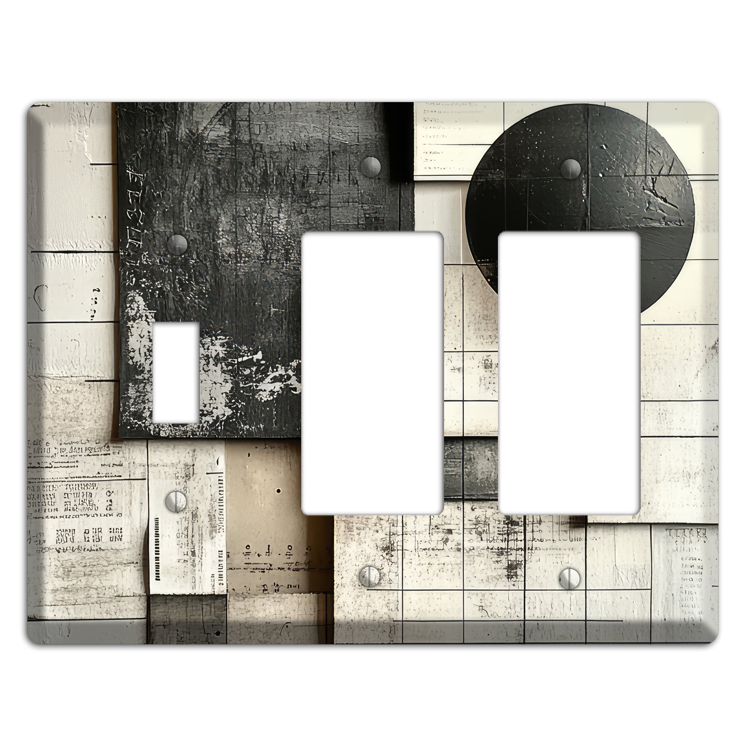 Lunar Grid Archive Toggle / 2 Rocker Wallplate