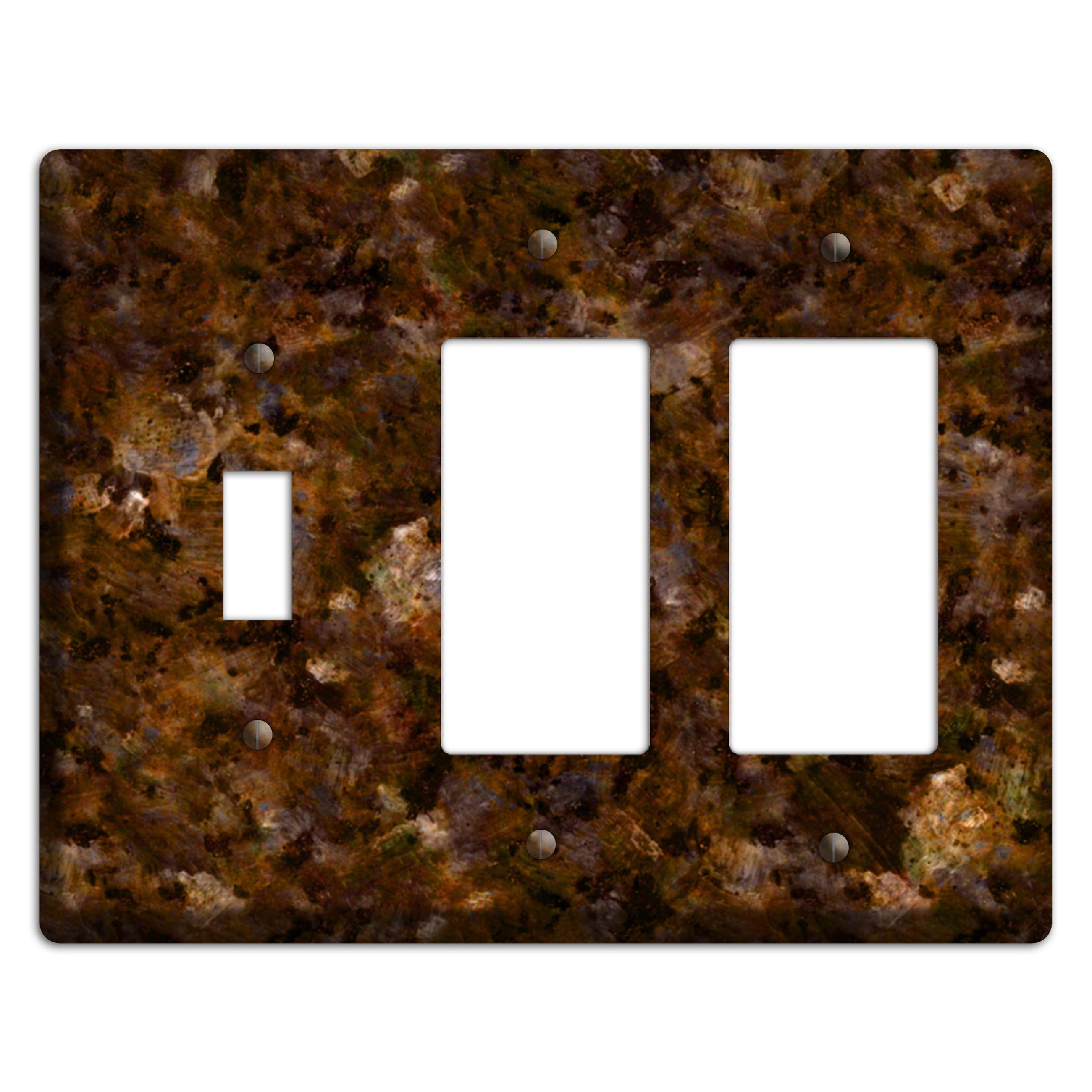 Baltic Green Granite Toggle / 2 Rocker Wallplate