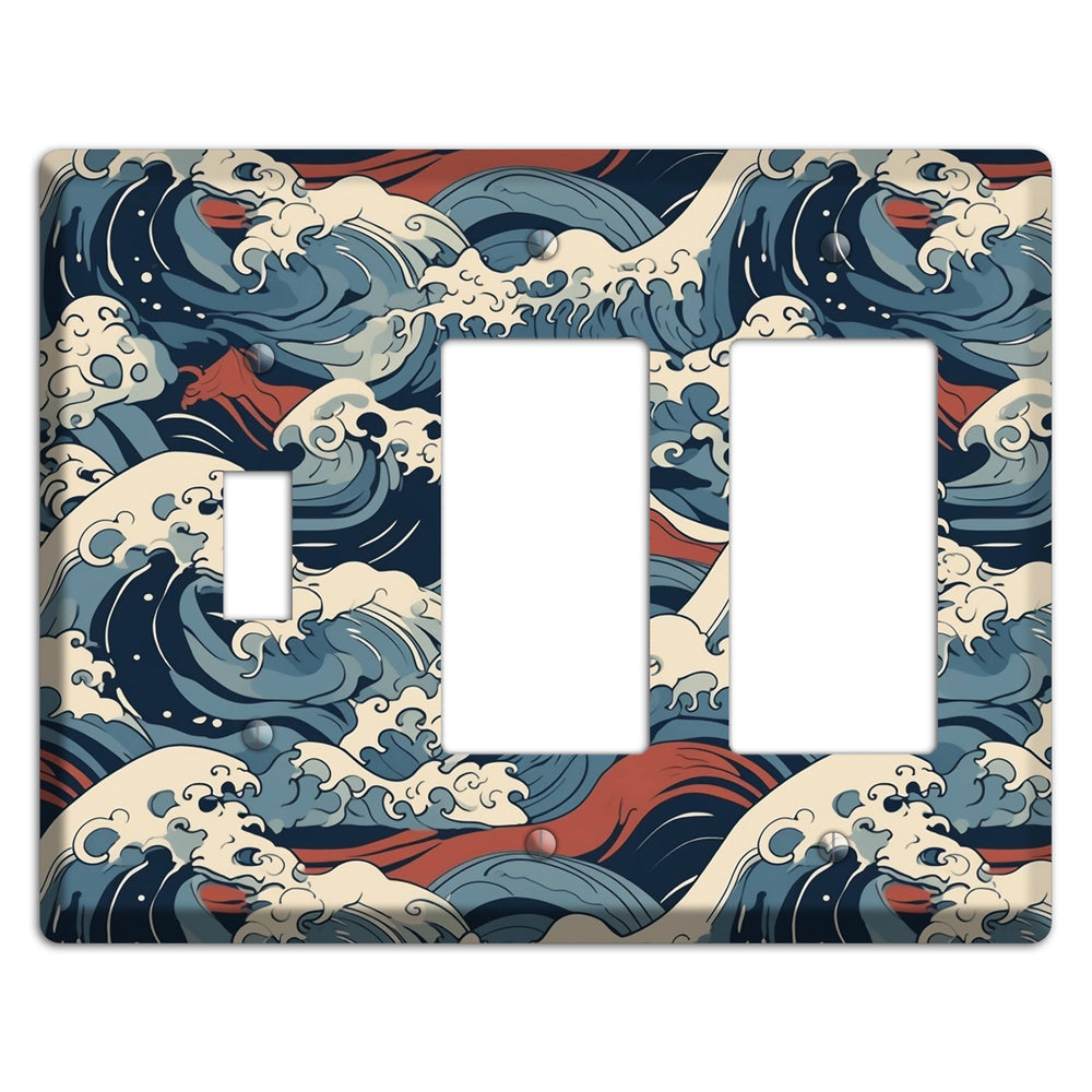 Crashing Tide Fury Toggle / 2 Rocker Wallplate