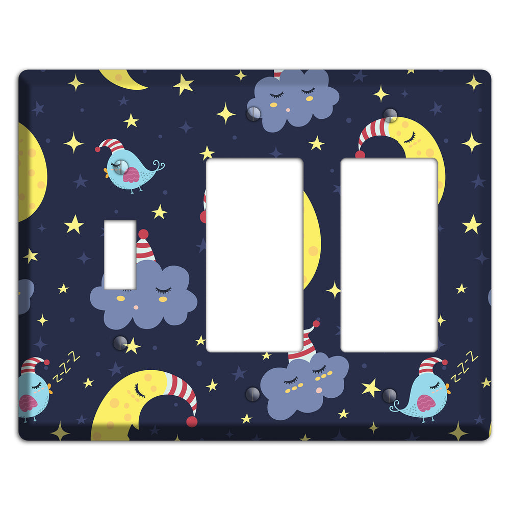 Sleepy Skies Toggle / 2 Rocker Wallplate
