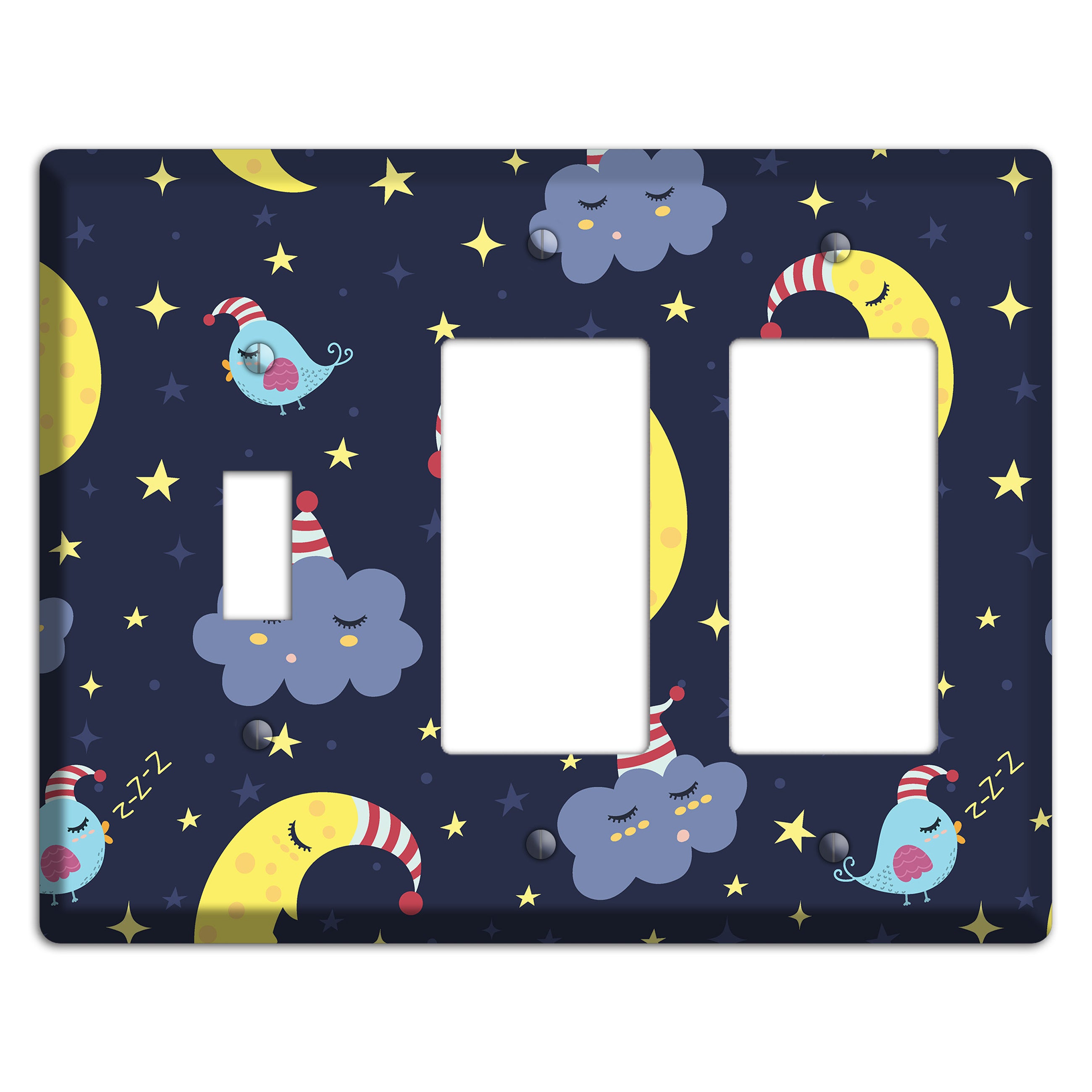 Sleepy Skies Toggle / 2 Rocker Wallplate