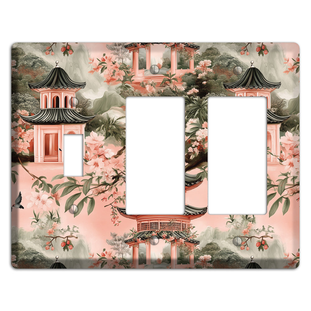 Pagoda & Plum Toggle / 2 Rocker Wallplate