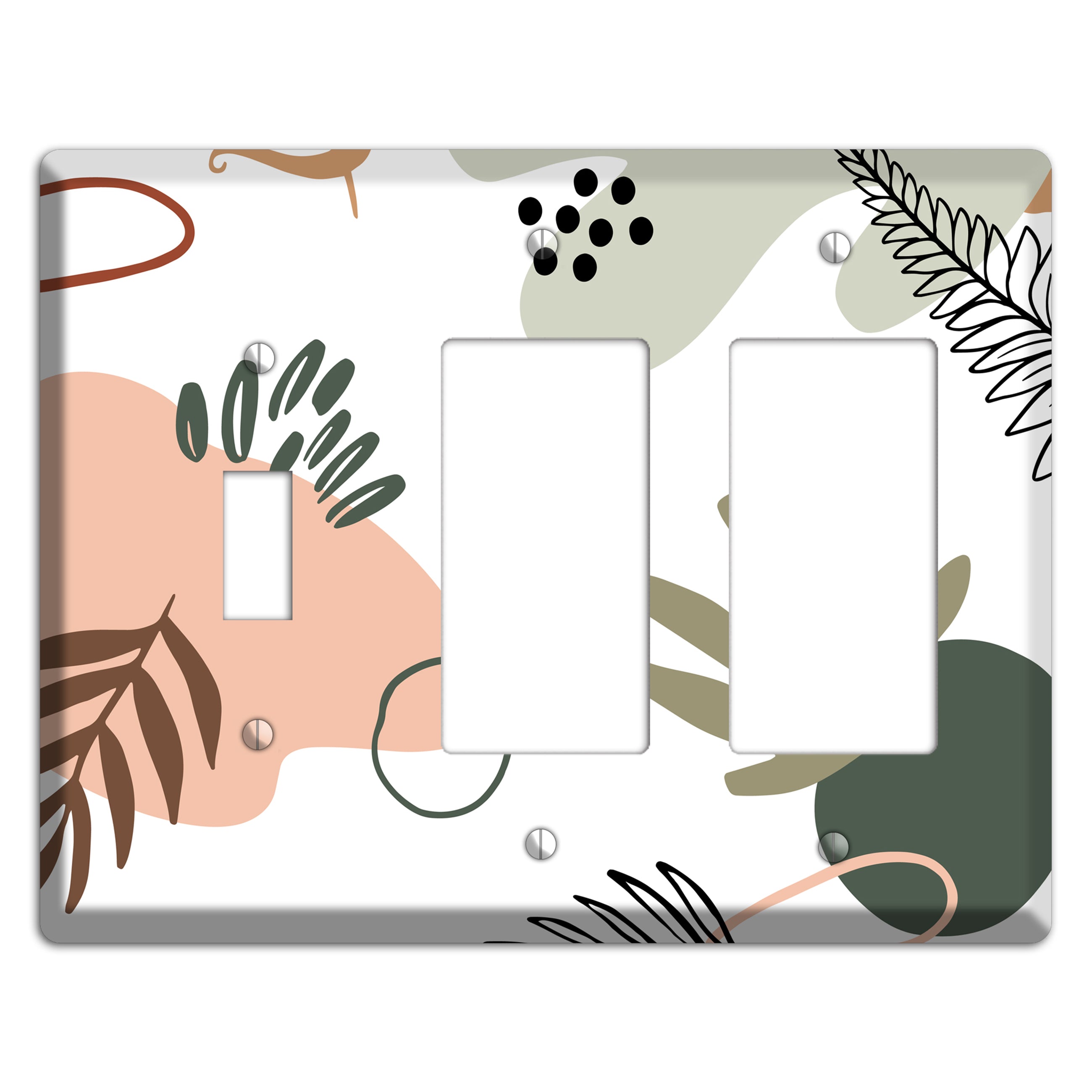Botanical Scatter Toggle / 2 Rocker Wallplate