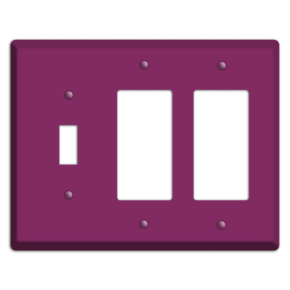 Baxter Plum Wine Toggle / 2 Rocker Wallplate