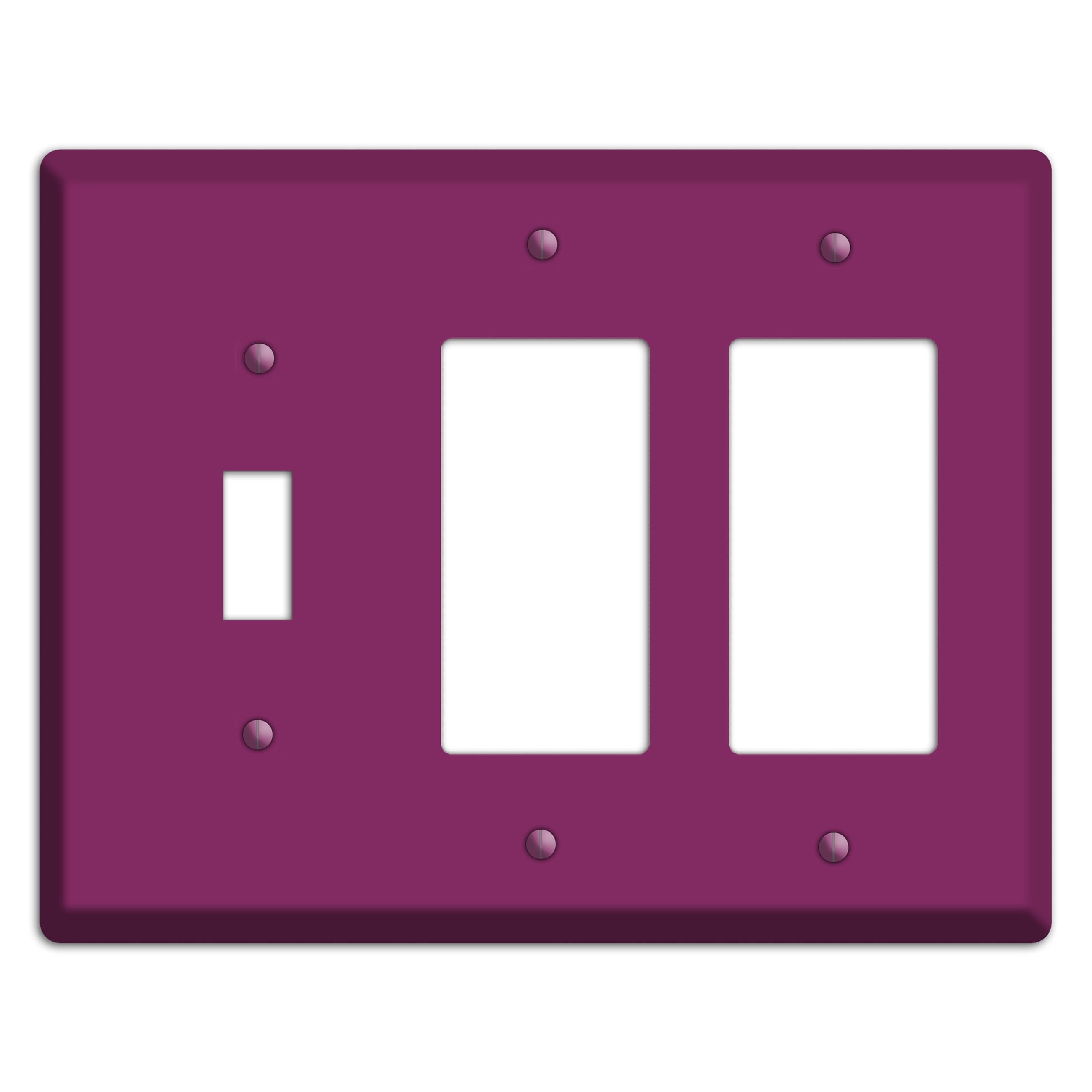 Baxter Plum Wine Toggle / 2 Rocker Wallplate