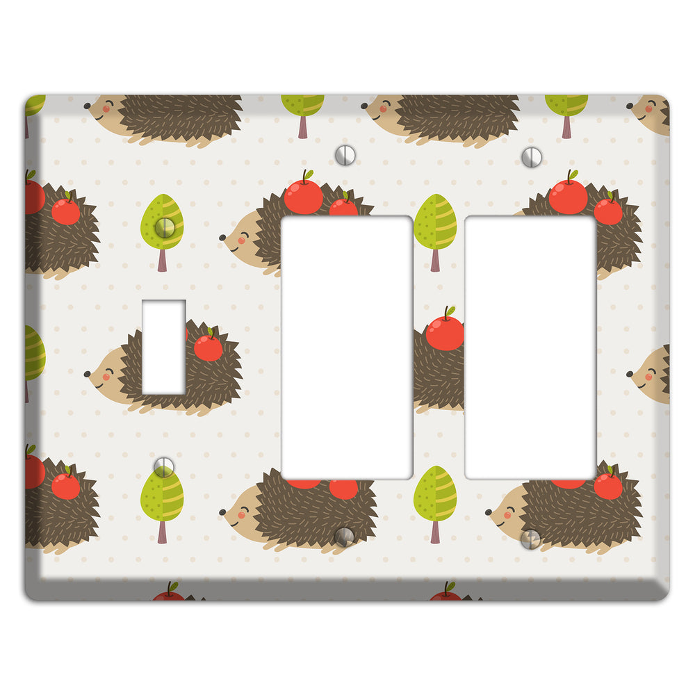 Hedgehog Harvest Toggle / 2 Rocker Wallplate