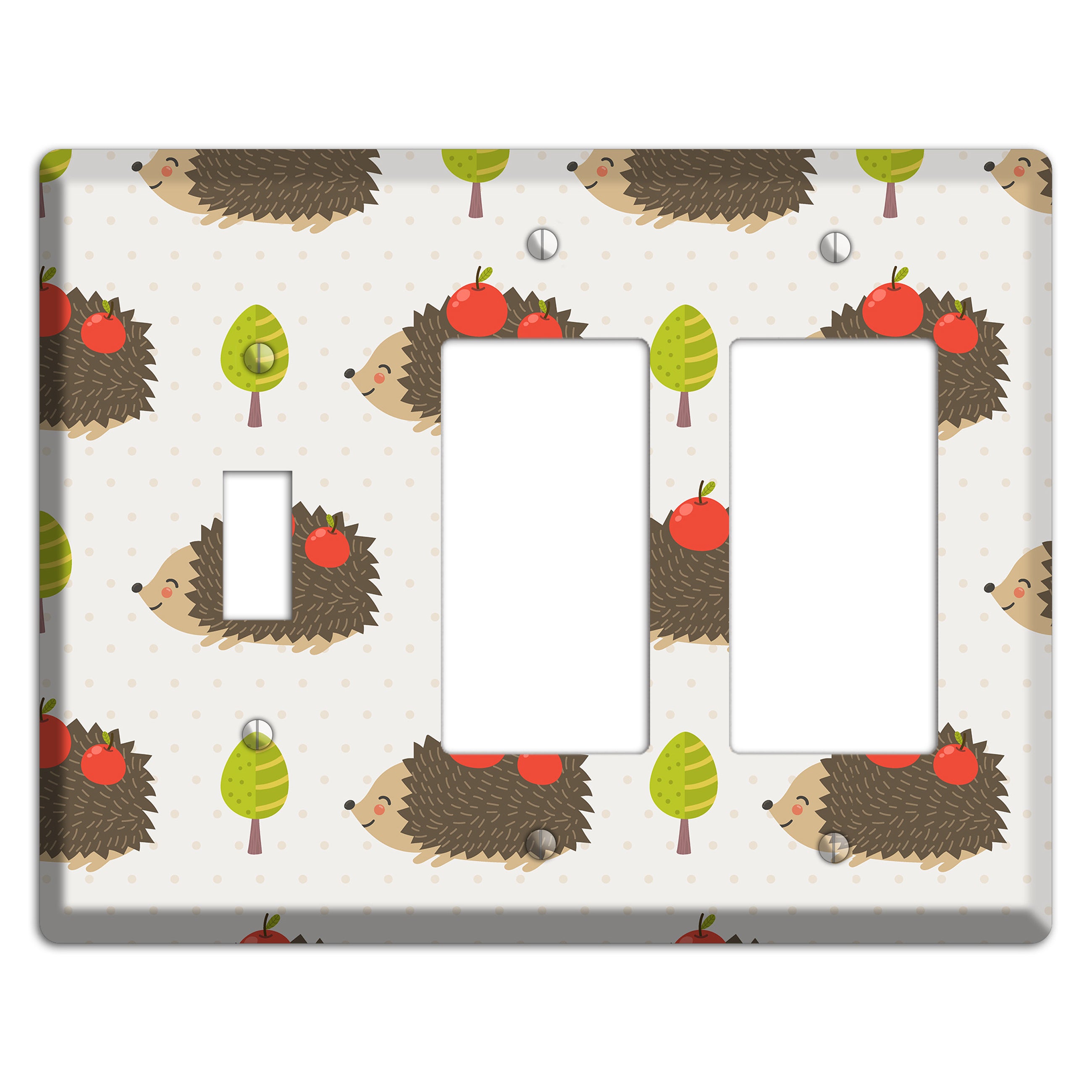Hedgehog Harvest Toggle / 2 Rocker Wallplate