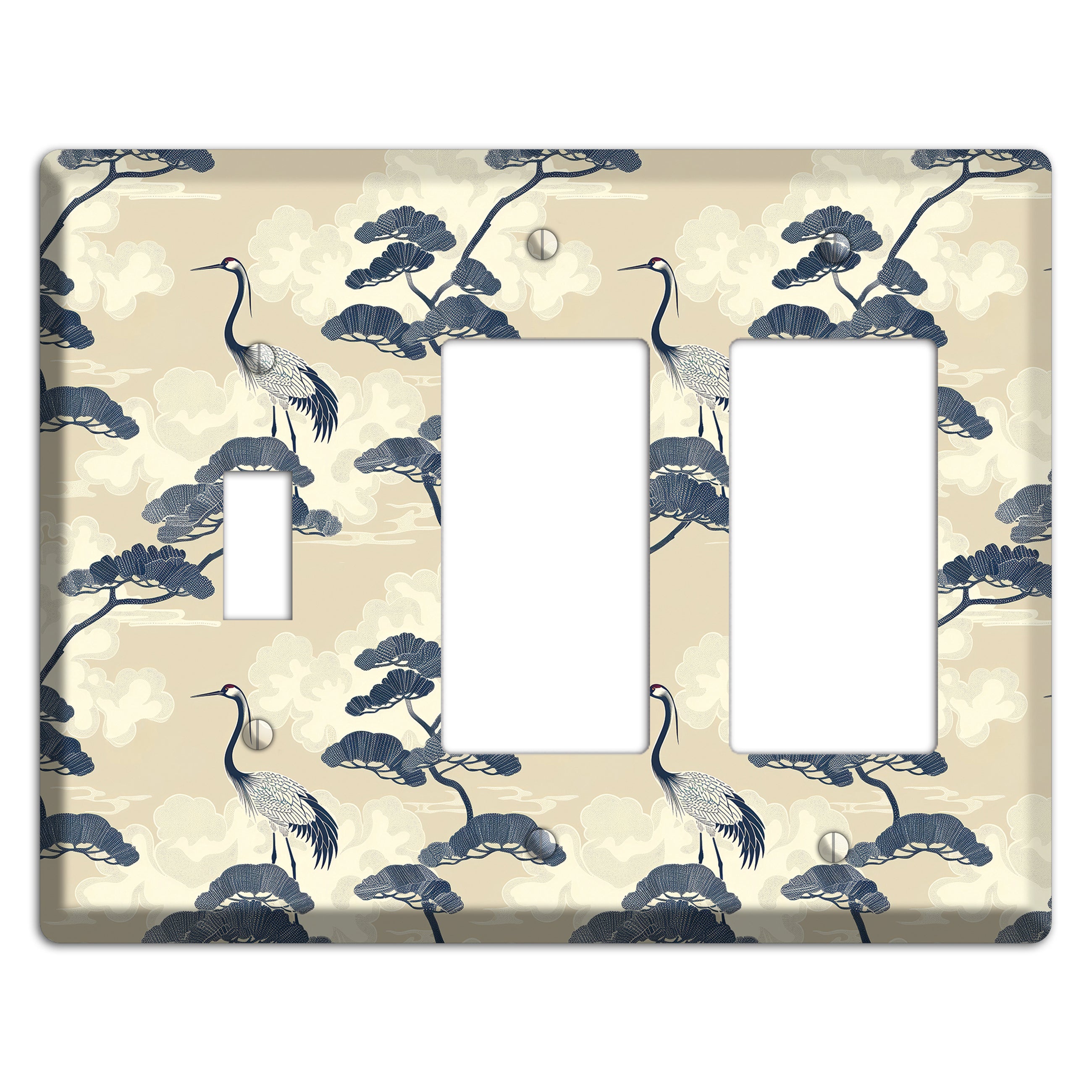 Indigo Pine Serenity Toggle / 2 Rocker Wallplate