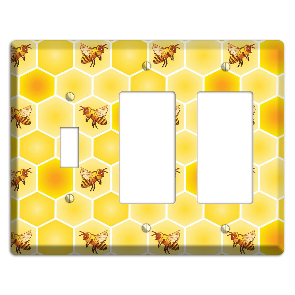 Honeycomb Colony Toggle / 2 Rocker Wallplate