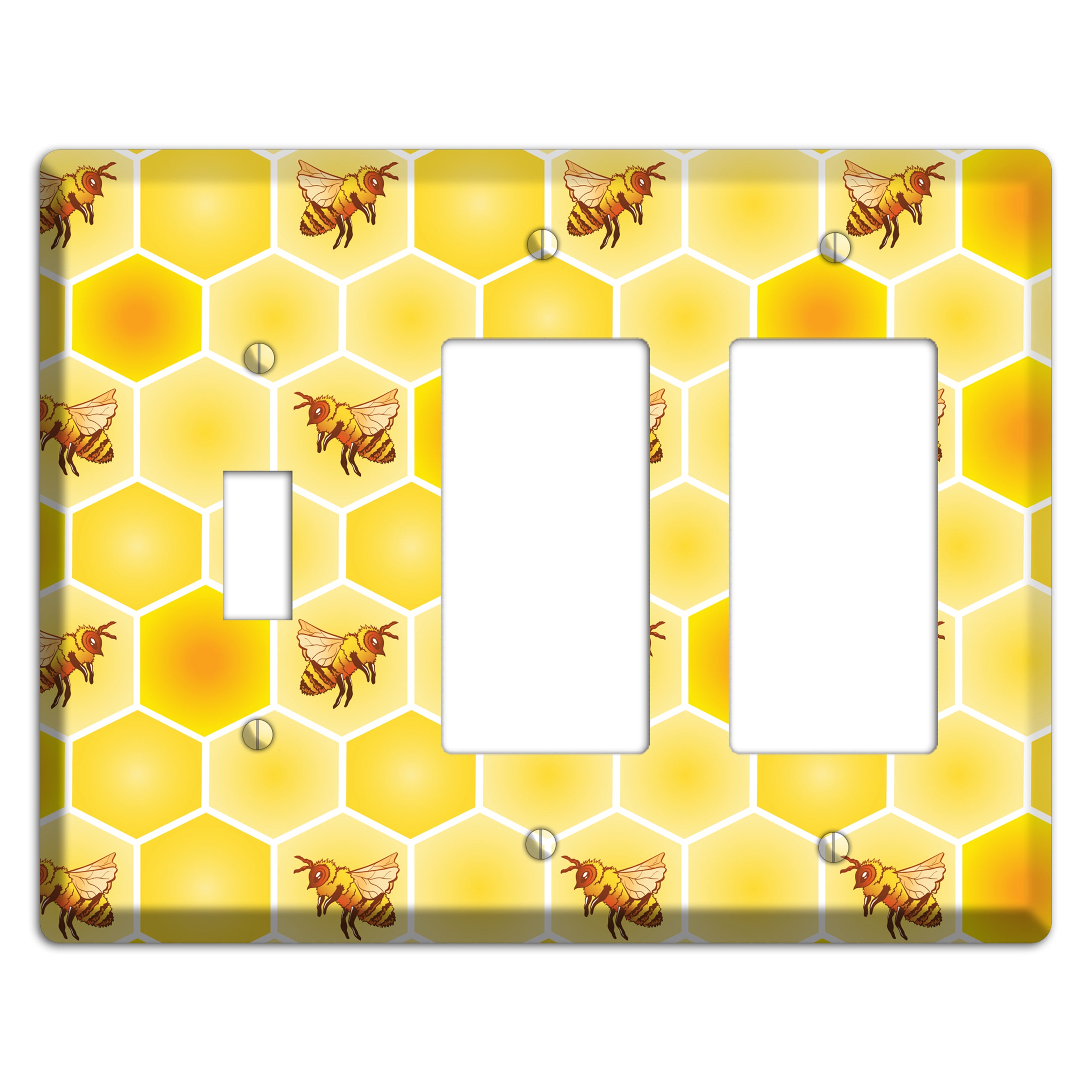Honeycomb Colony Toggle / 2 Rocker Wallplate