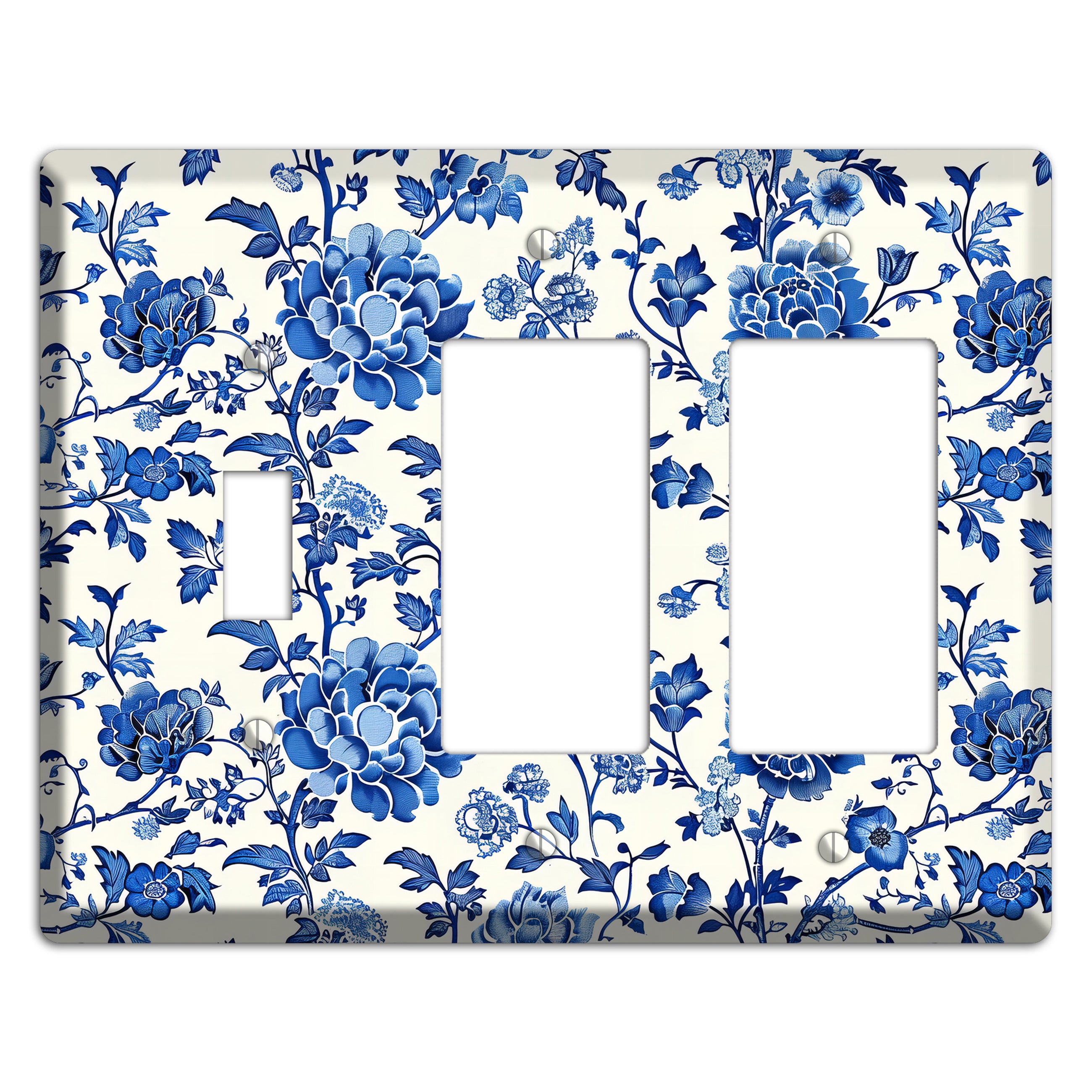 Porcelain Garden Reverie Toggle / 2 Rocker Wallplate