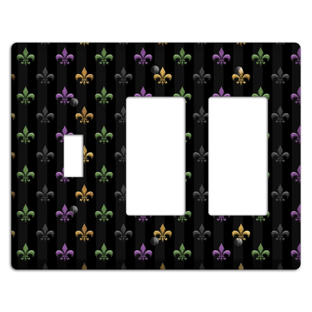 Midnight Fleur Toggle / 2 Rocker Wallplate