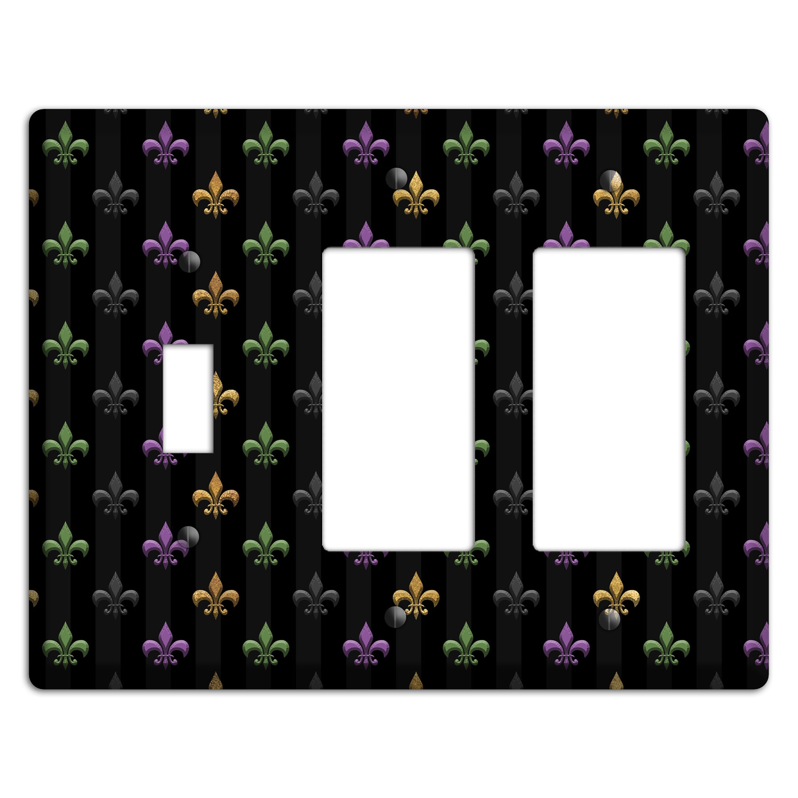 Midnight Fleur Toggle / 2 Rocker Wallplate