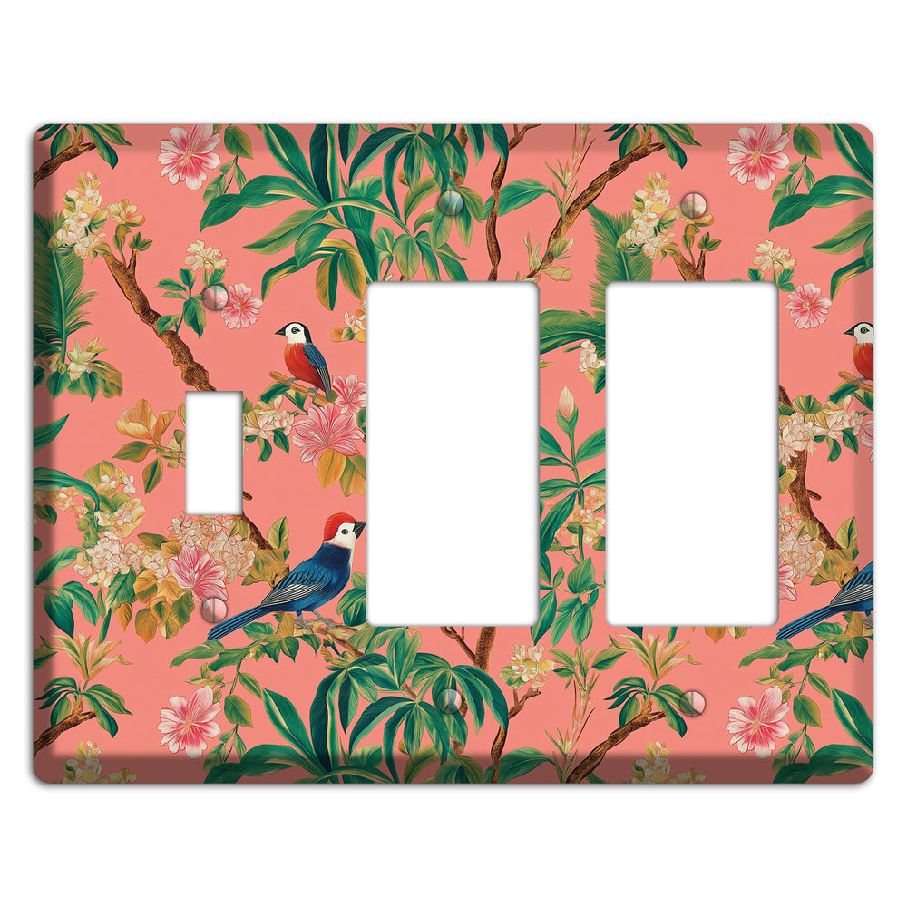 Coral Garden Reverie Toggle / 2 Rocker Wallplate