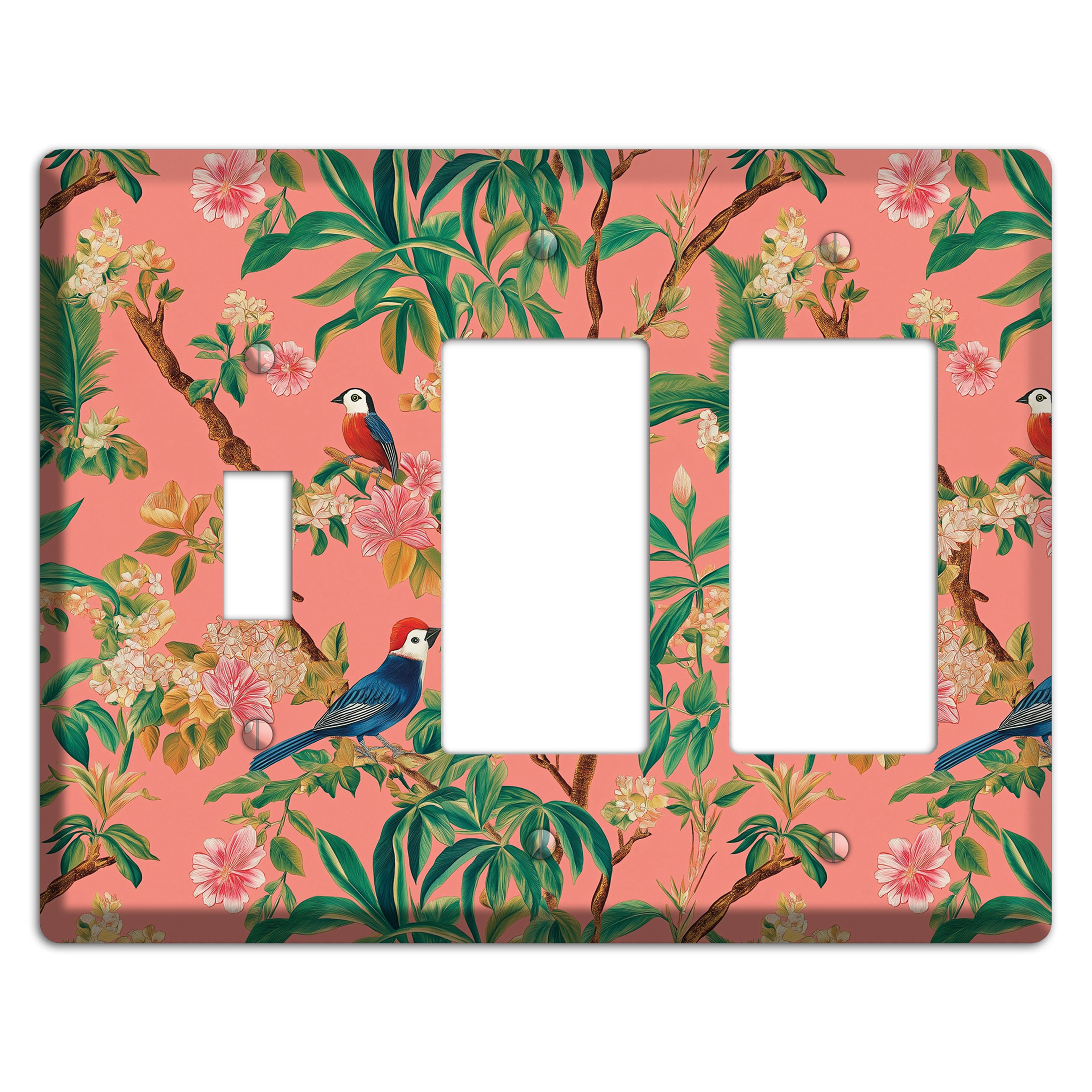 Coral Garden Reverie Toggle / 2 Rocker Wallplate