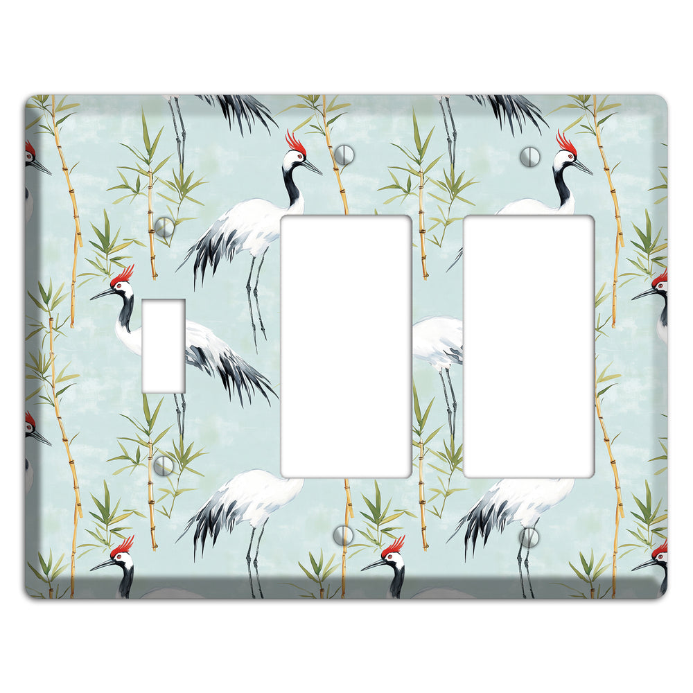 Celadon Bamboo Vigil Toggle / 2 Rocker Wallplate