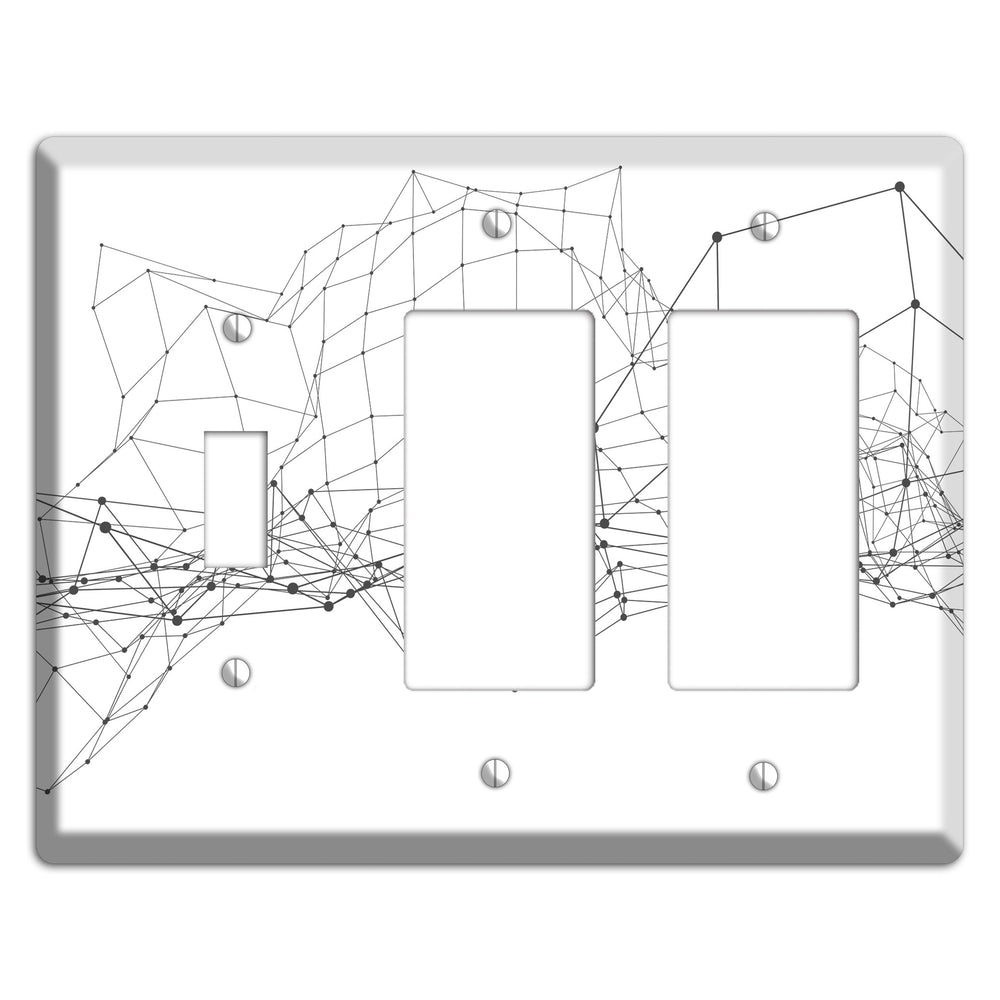 Phantom Mesh Drift Toggle / 2 Rocker Wallplate